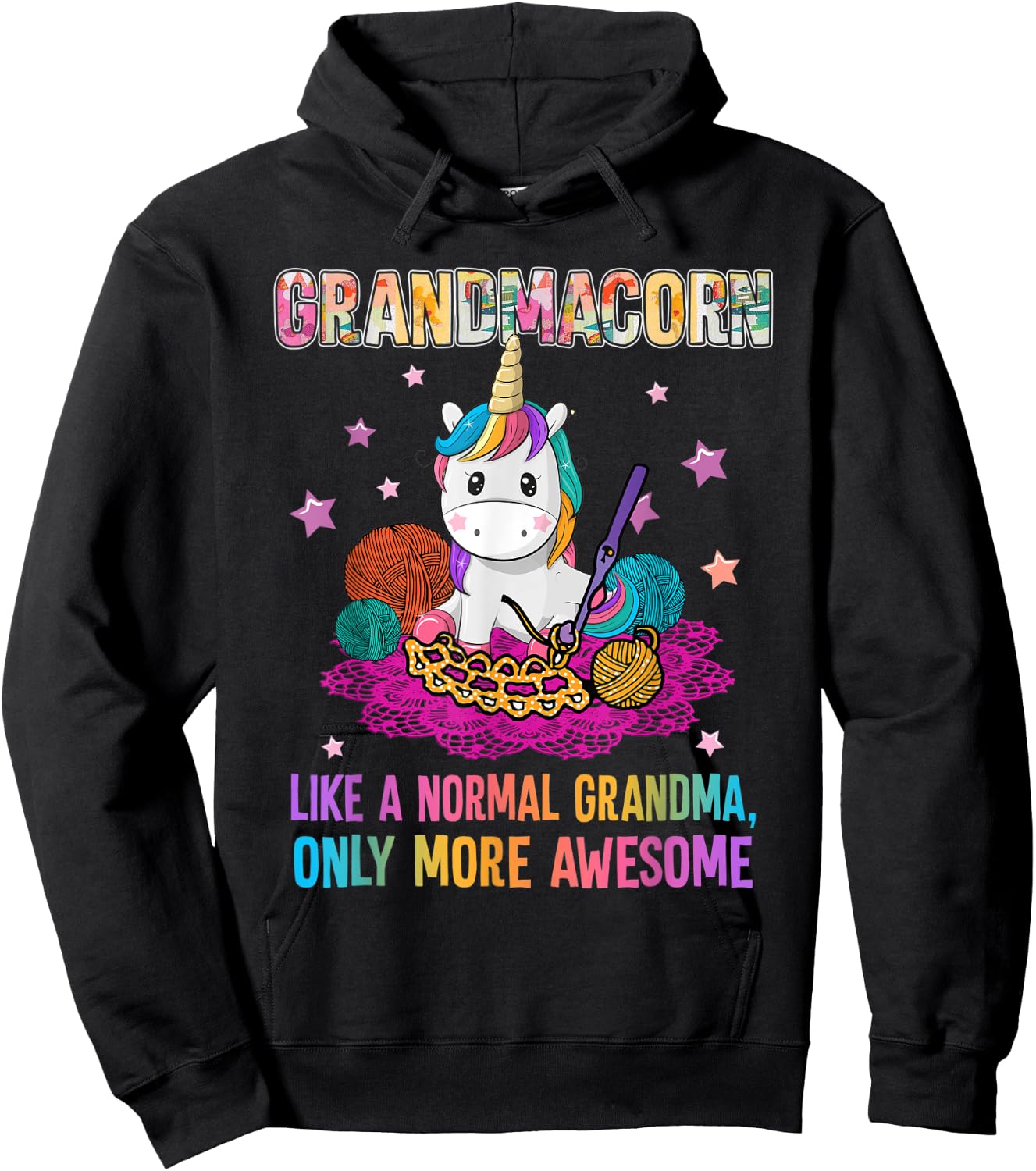 Grandmacorn like a normal oma only more awesome Hoodie - Hoodie | Black