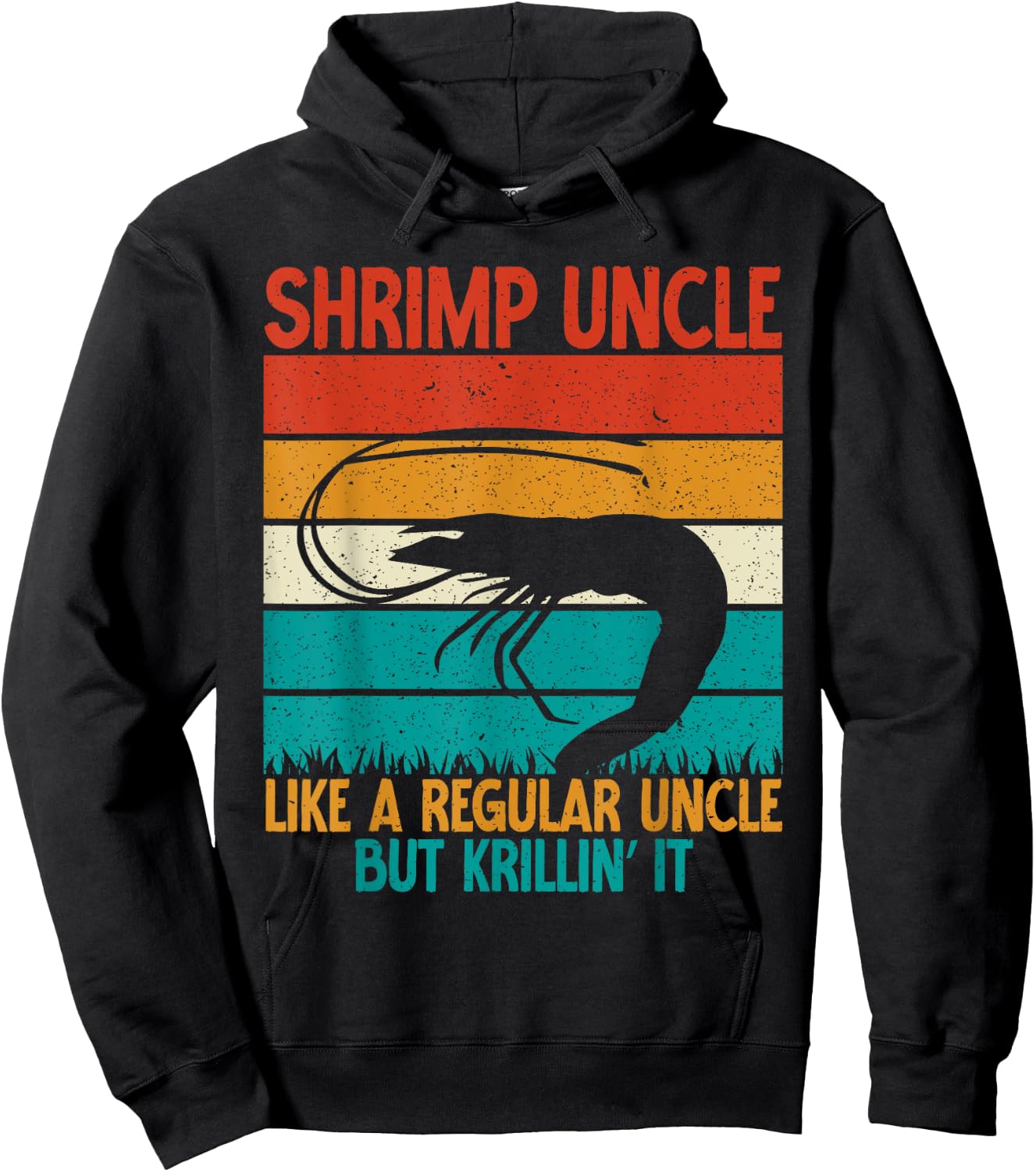 Shrimp Uncle like a regular Uncle but krillin it Shrimp Hoodie - Hoodie | Black