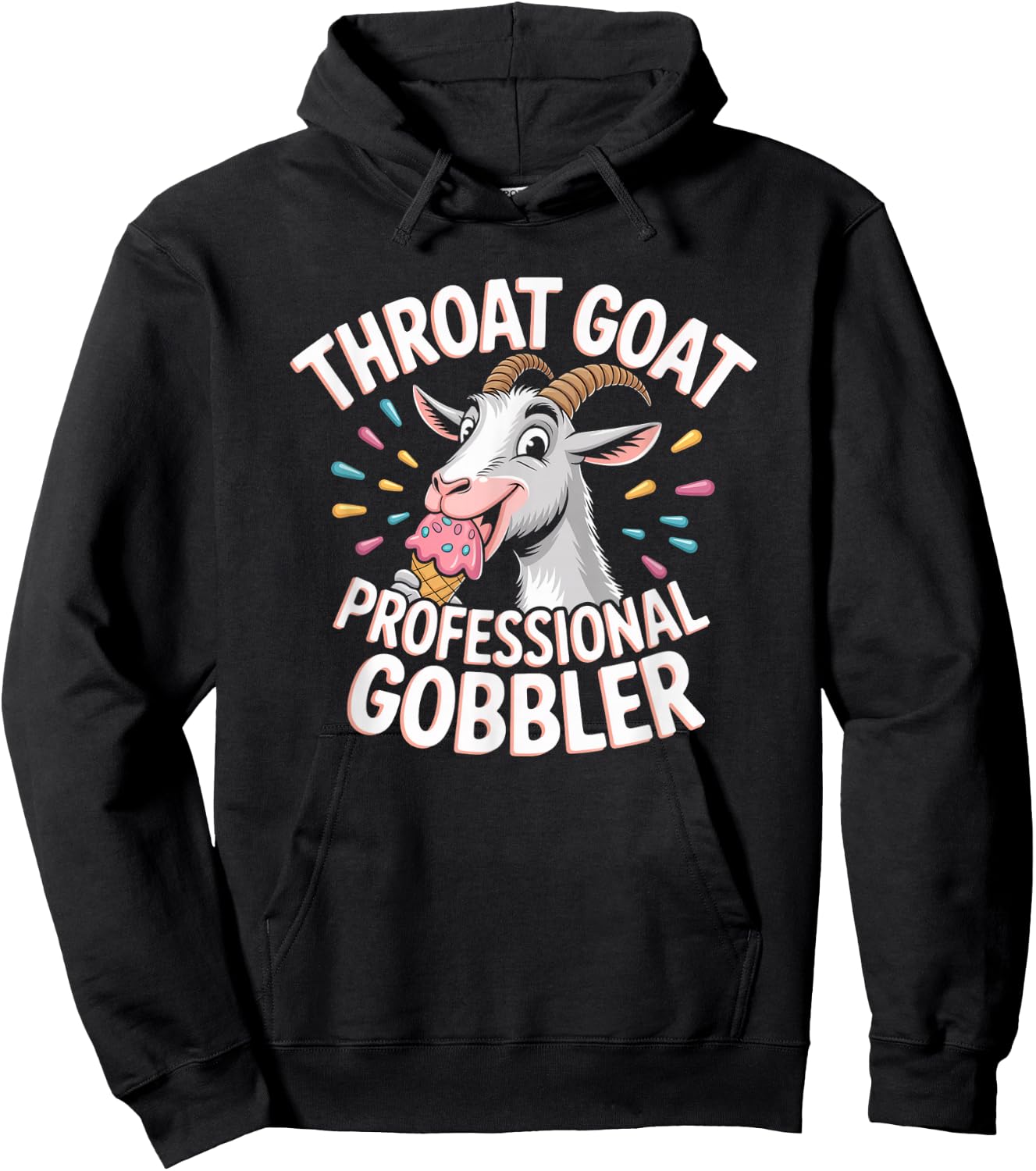Throat Goat Inappropriate Embarrassing Adult Airport Swap Hoodie - Hoodie | Black