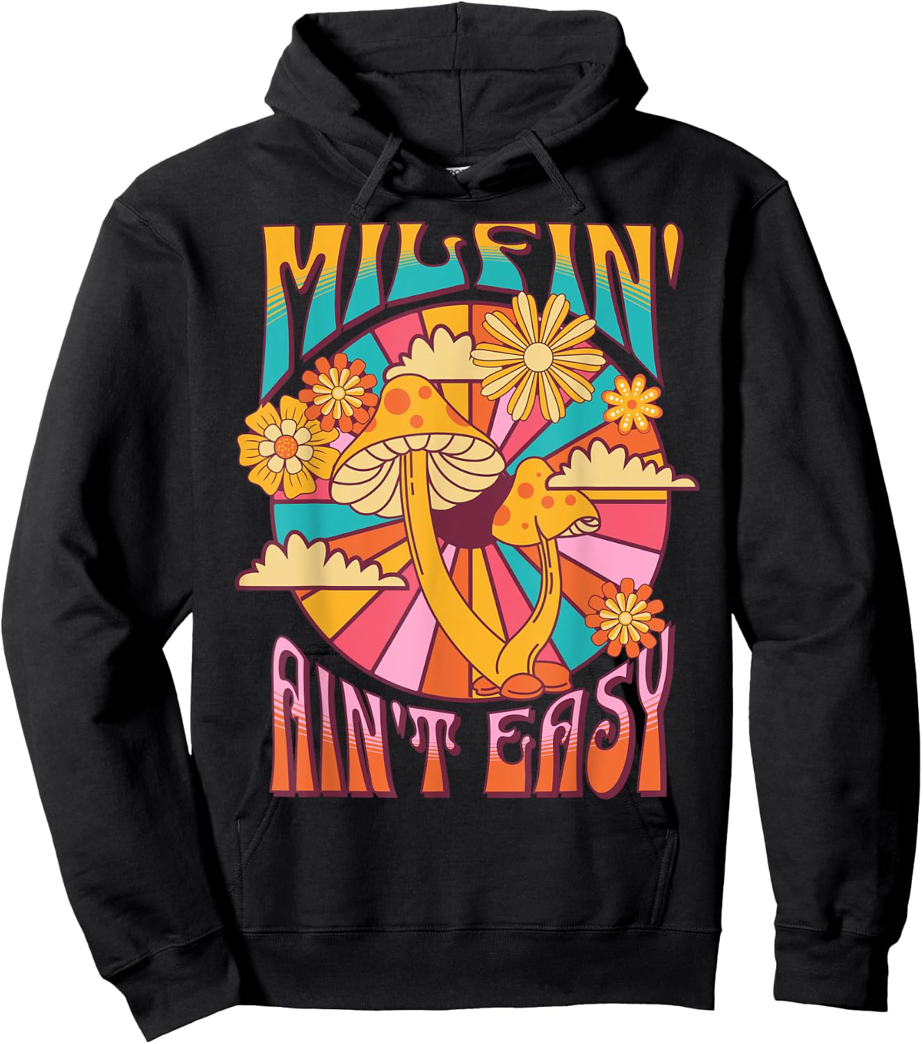 Milfin' Ain't Easy - Fit Hot Mom Milf for Mother's Day Funny Hoodie - Hoodie | Black