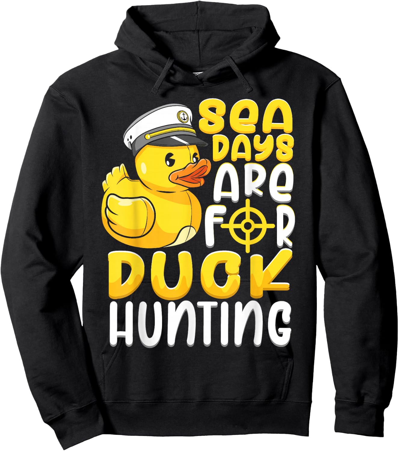 Sea Days Are For Duck Hunting Funny Cruise Gift Hoodie - Hoodie | Black