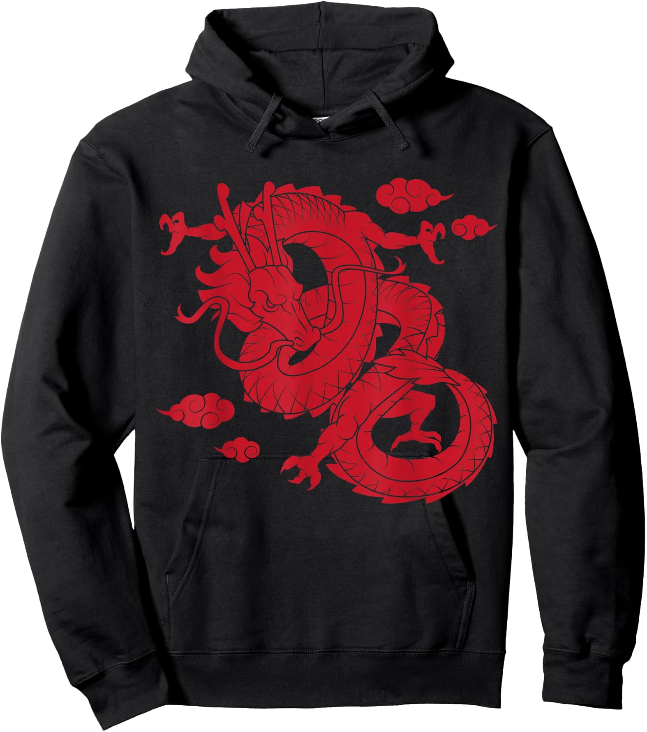 Traditional Chinese Dragon Hoodie - Hoodie | Black