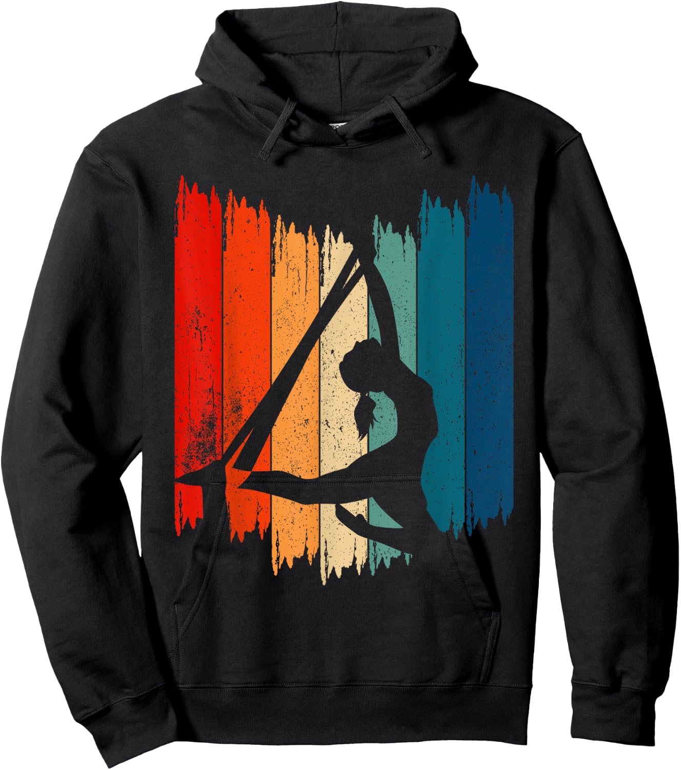 Retro Aerial Silk Acrobat Vintage Aerial Silk Acrobat Hoodie - Hoodie | Black