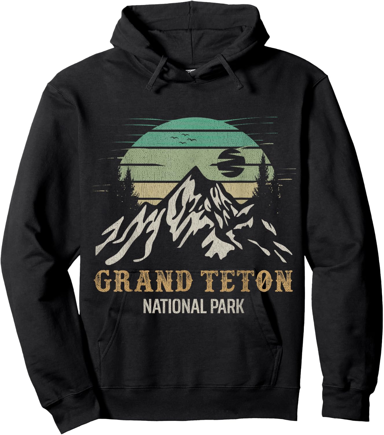 Grand Teton National Park Merchandise Grand Teton Souvenir Hoodie - Hoodie | Black