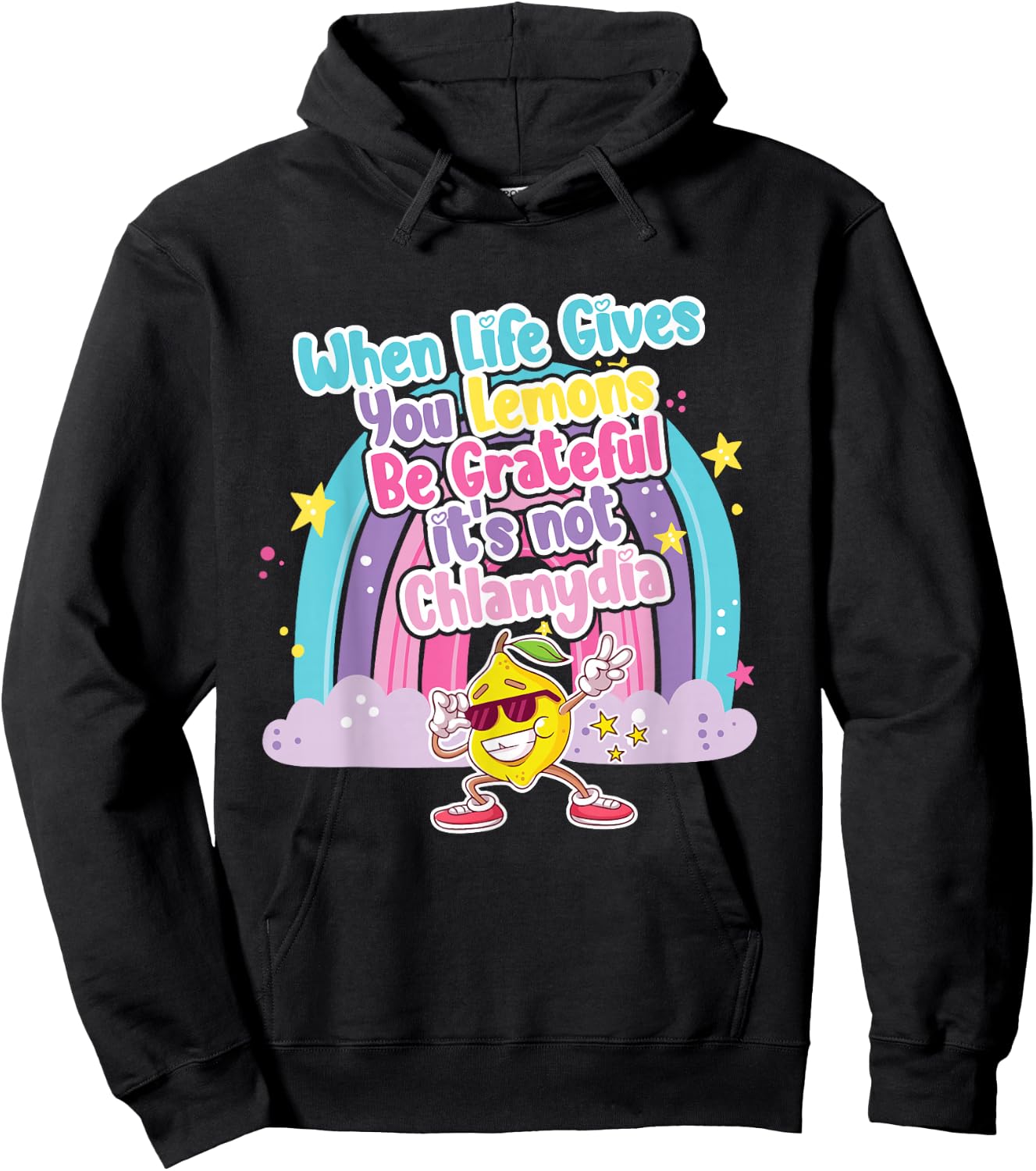 Embarrassing chlamydia Funny Adult Humor Inappropriate Meme Hoodie - Hoodie | Black