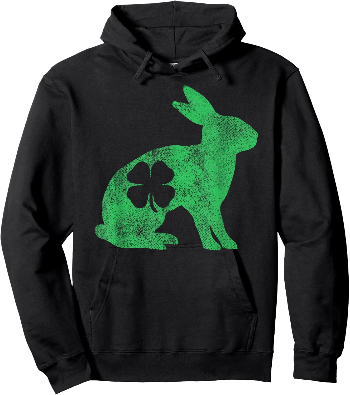 Rabbit Bunny - Shamrock St Patricks Day Saint Paddys Irish Hoodie - Hoodie | Black