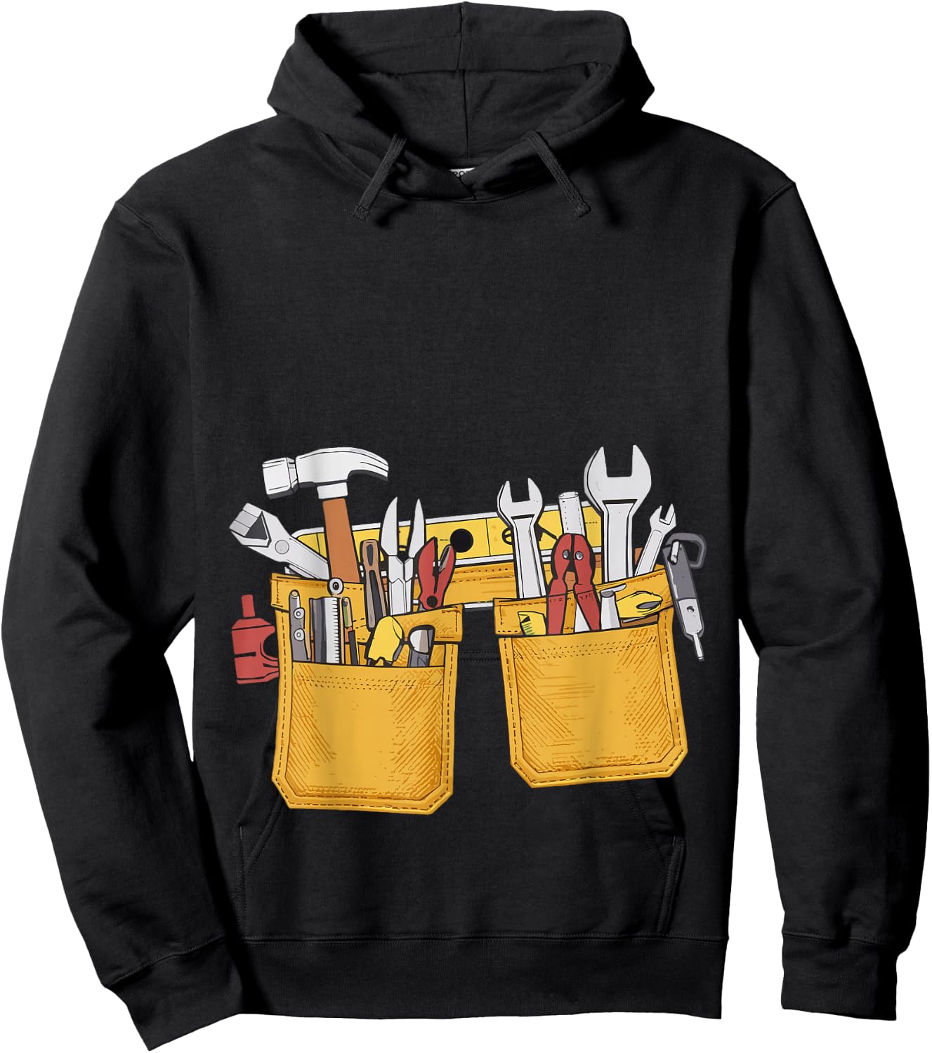 Oys Tool Belt Easy Builder Costume Construction Hoodie - Hoodie | Black