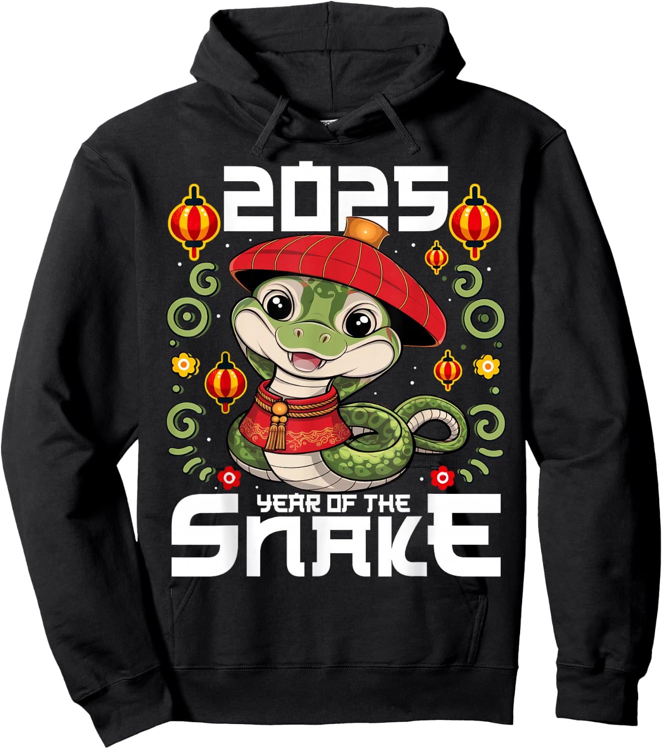 Chinese New Year 2025 Kids Year of The Snake 2025 Hoodie - Hoodie | Black