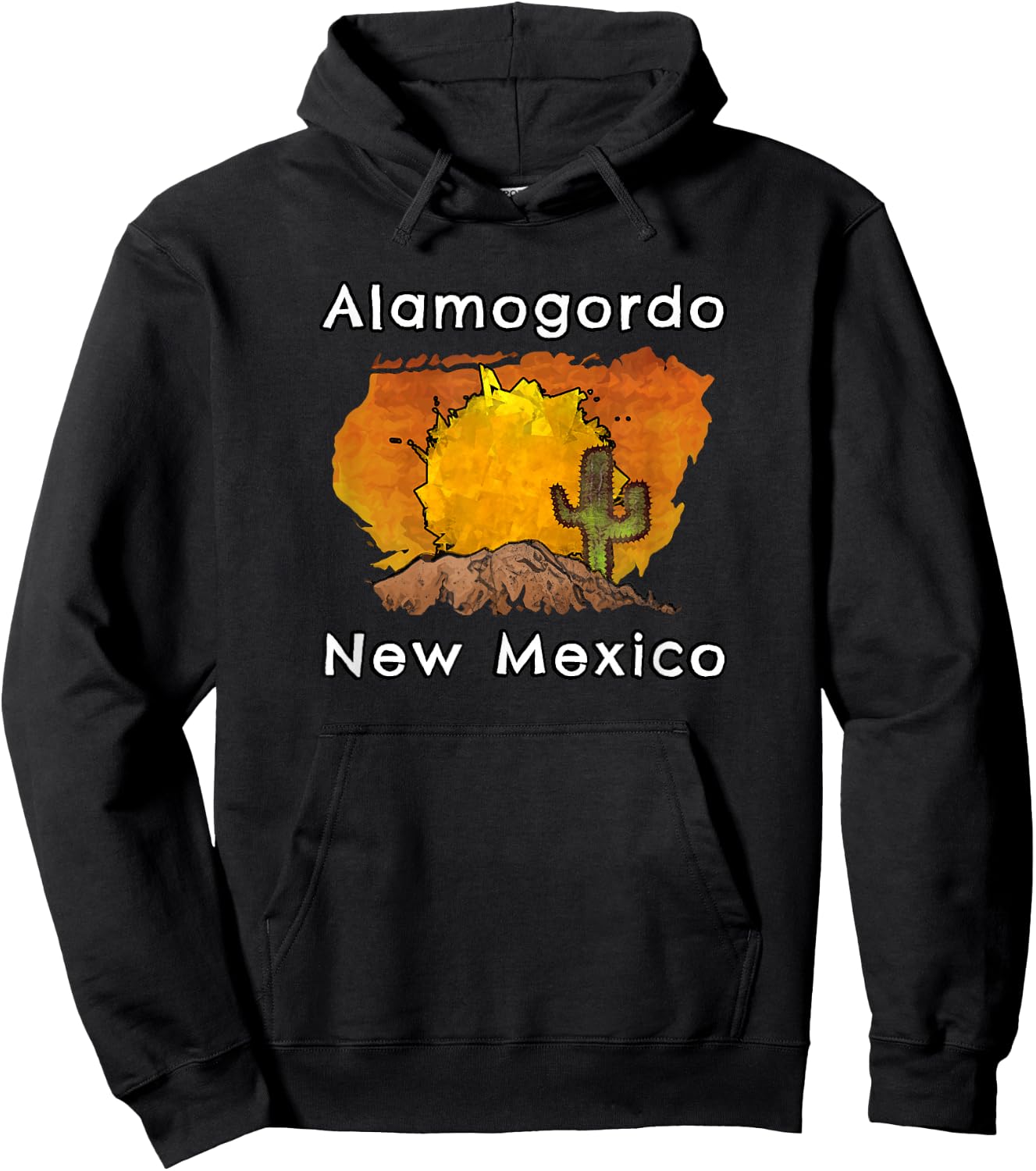 Alamogordo New Mexico Wüste Sonnenuntergang Szene Hoodie - Hoodie | Black