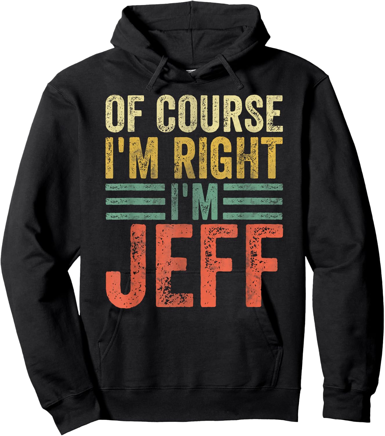 Funny Personalized Name Shirt Of Course I'm Right I'm Jeff Hoodie - Hoodie | Black