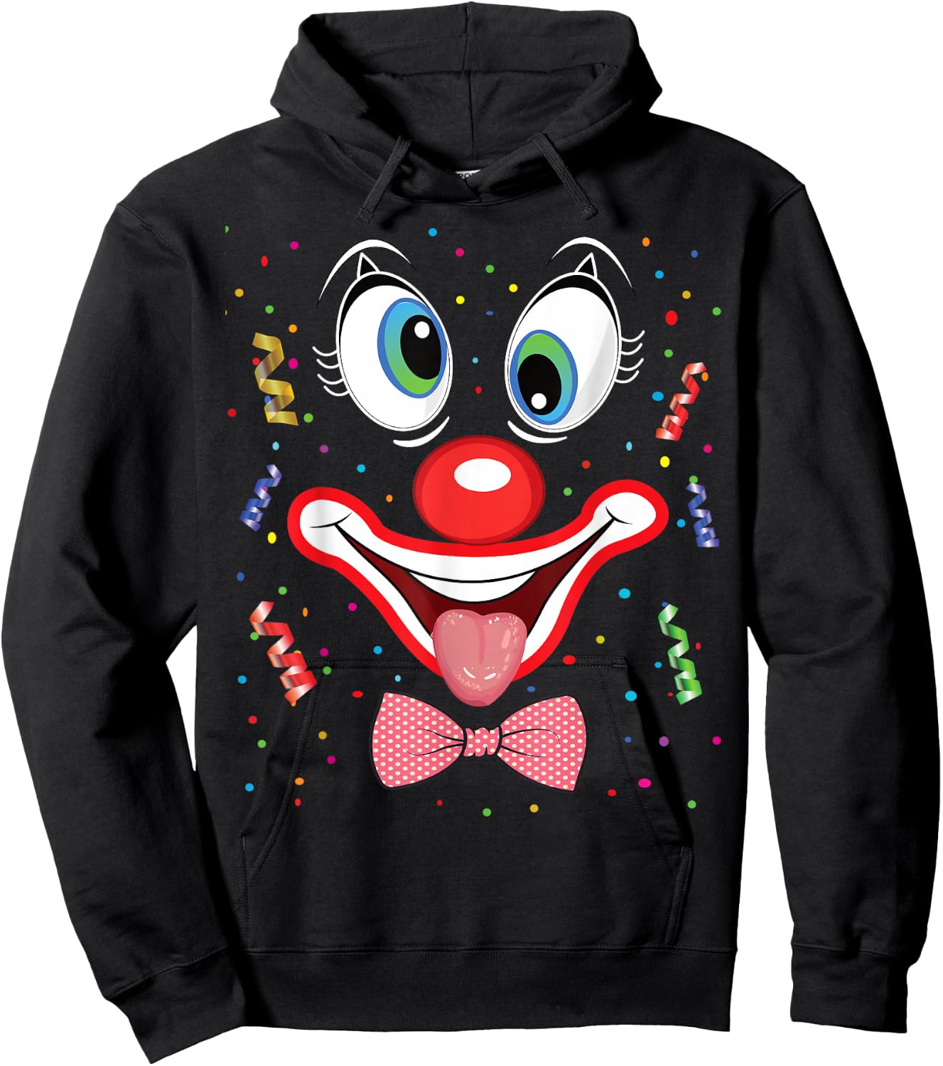 Carnival Costume Fancy Dress Costume Funny Clown Confetti , black Hoodie - Hoodie | Black