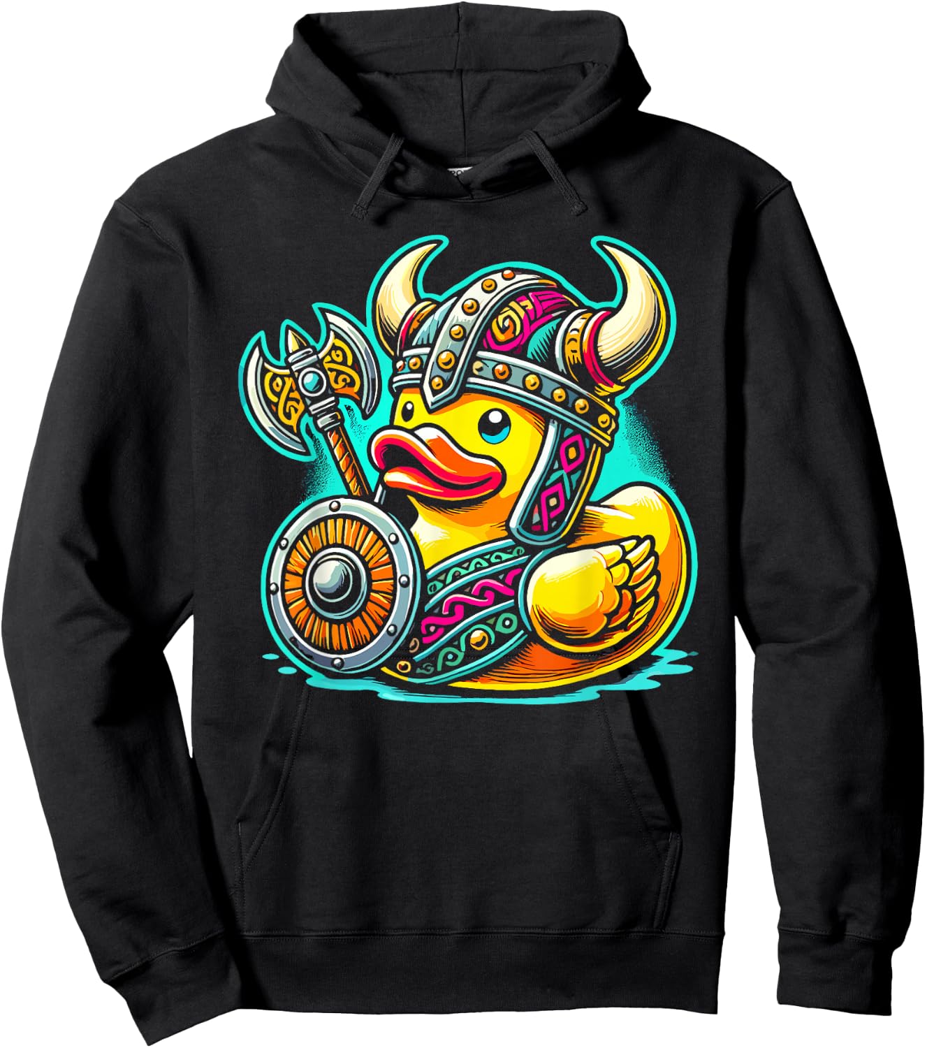 Rubber Duck Viking Bath Toy Rubber Duckie Duck Lover Hoodie - Hoodie | Black