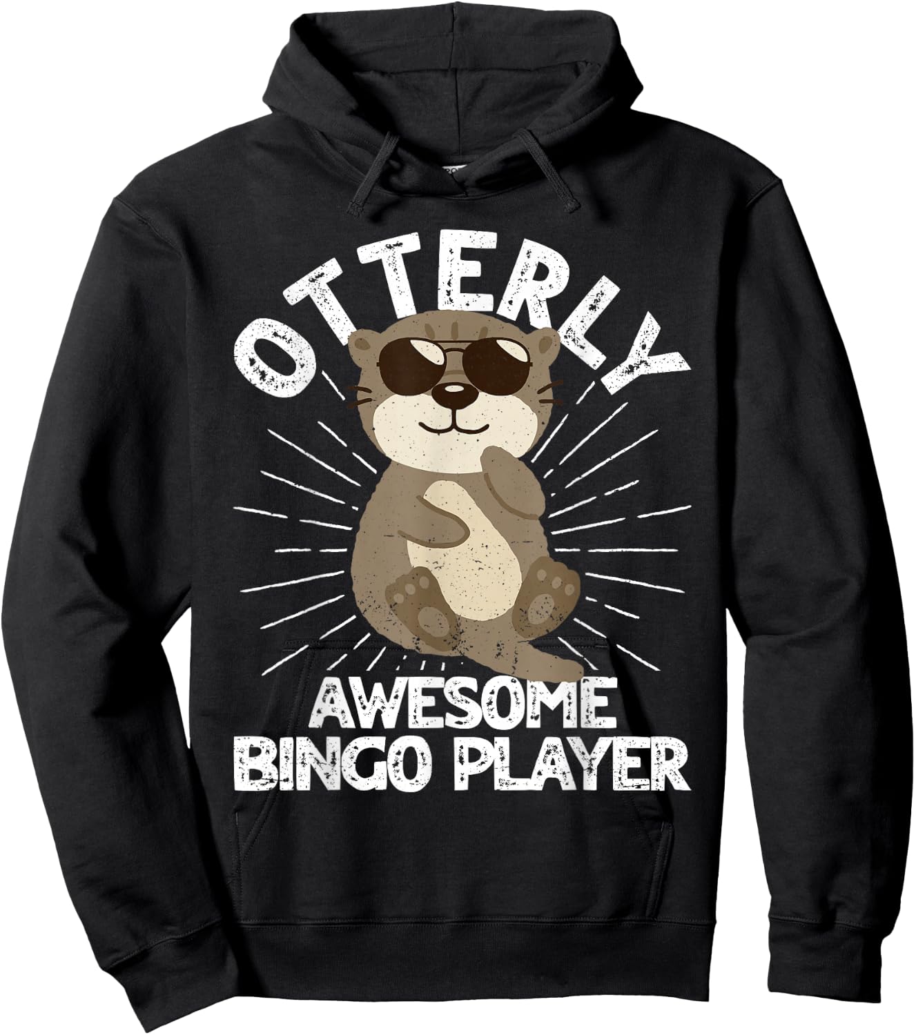 Otterly Awesome Bingo Player Cute Otter Funny Bingo Player Hoodie - Hoodie | Black