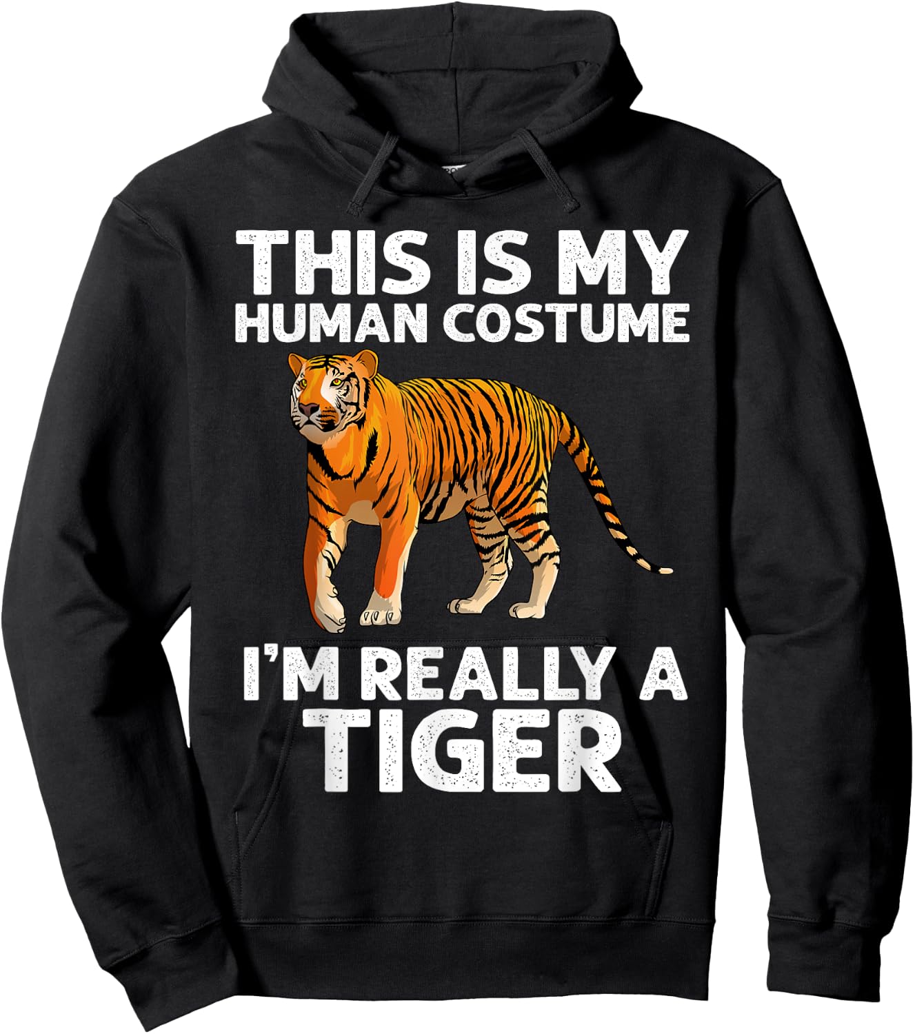 Funny Tiger Design For Kids Boys Girls Tiger Love Halloween Hoodie - Hoodie | Black