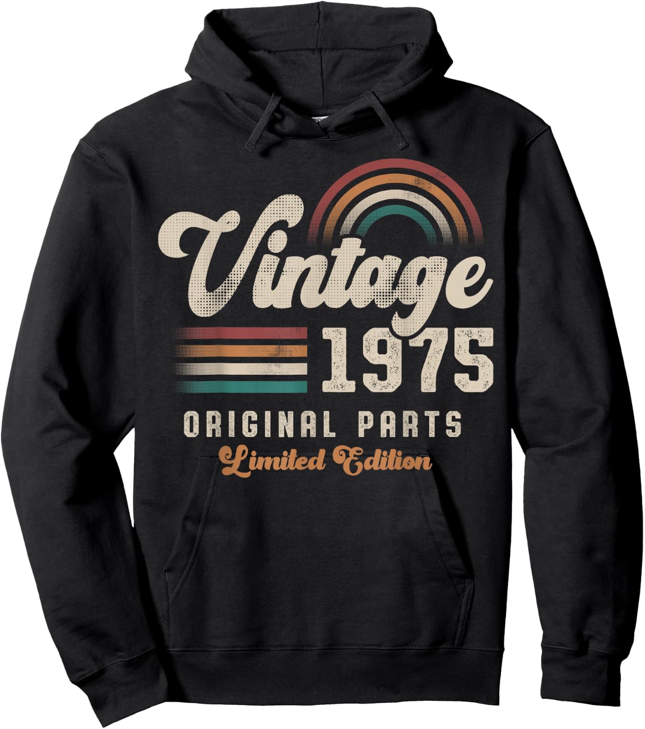 Vintage 1975 Birthday Birth Year 50 Retro Hoodie - Hoodie | Black