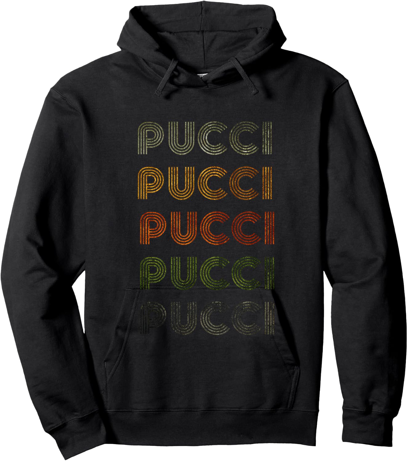 Love Heart Pucci Grunge Vintage Style Black Pucci Hoodie - Hoodie | Black