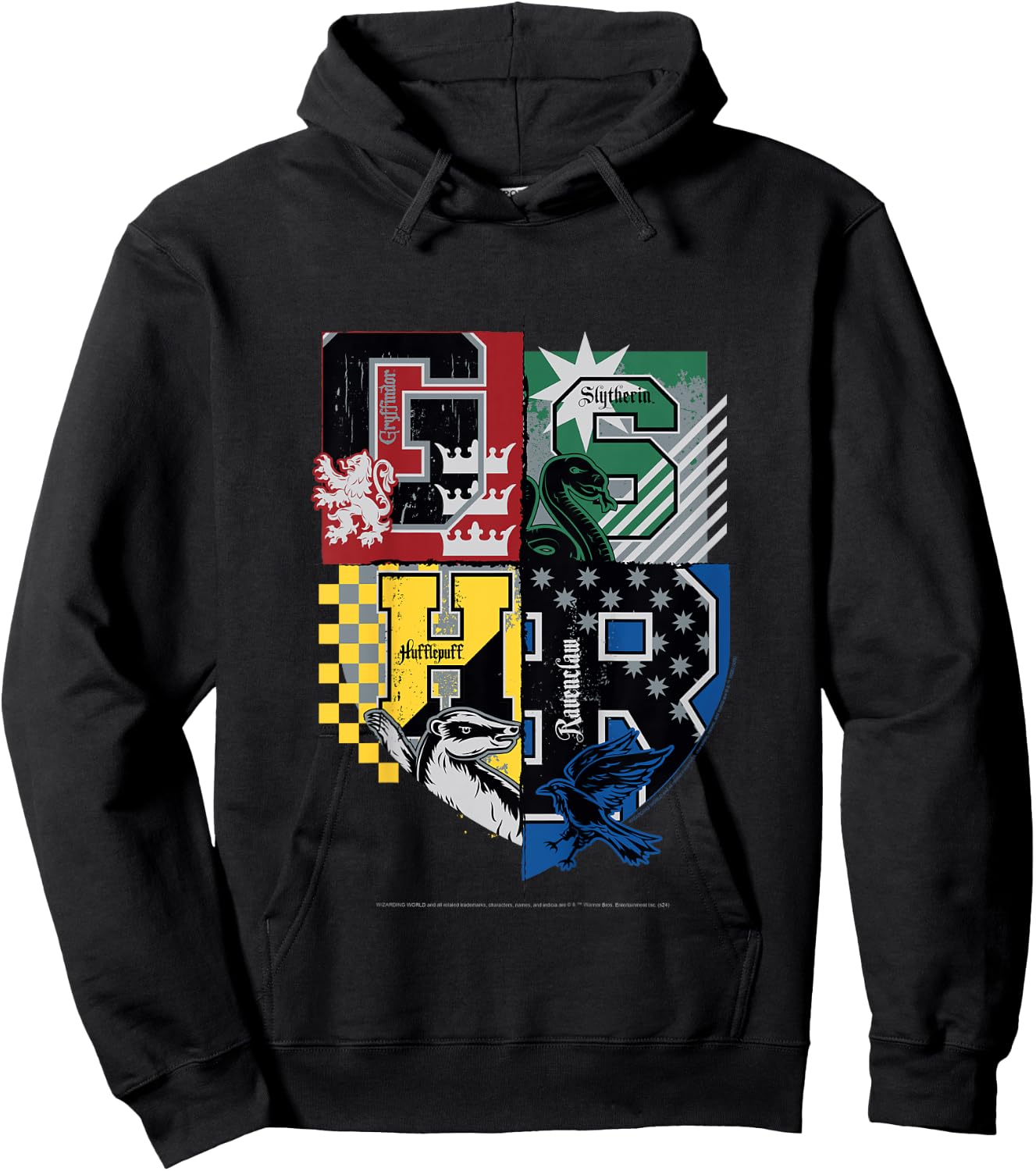 Kids Harry Potter Varsity Hogwarts Camiseta Hoodie - Hoodie | Black