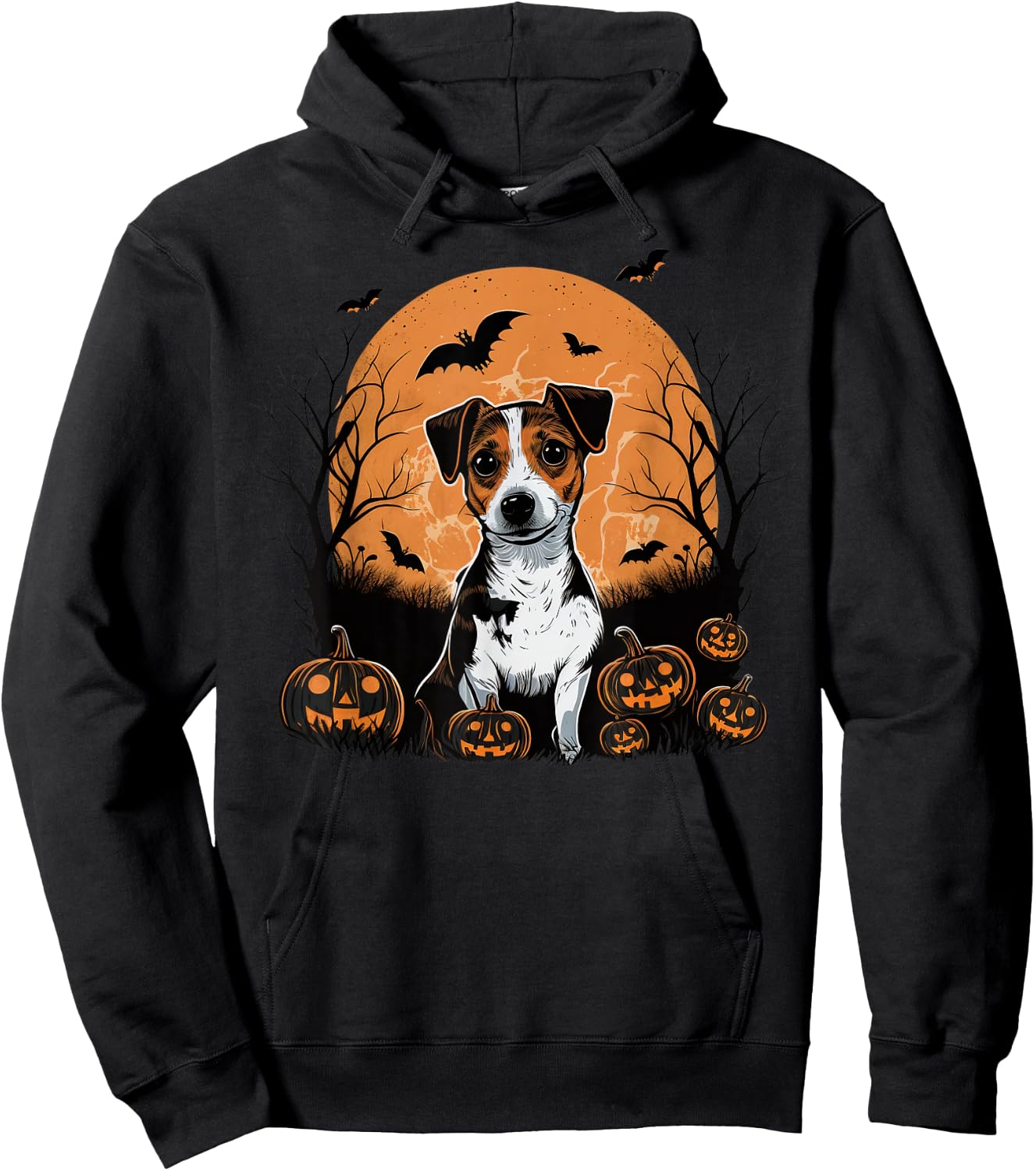 Pumpkin Jack Russell Terrier Halloween costume Hoodie - Hoodie | Black