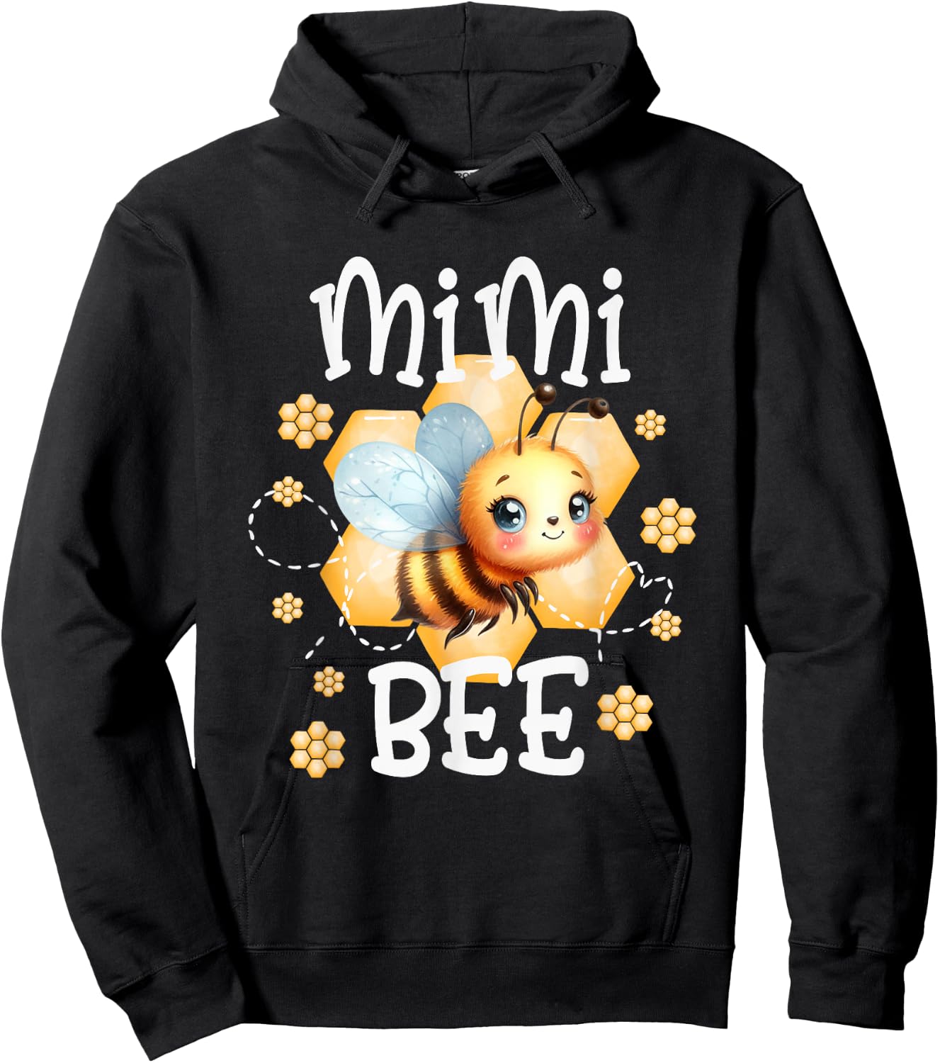 Bee Day Family Matching Birthday Party Shirt Bumblebee Mimi Hoodie - Hoodie | Black