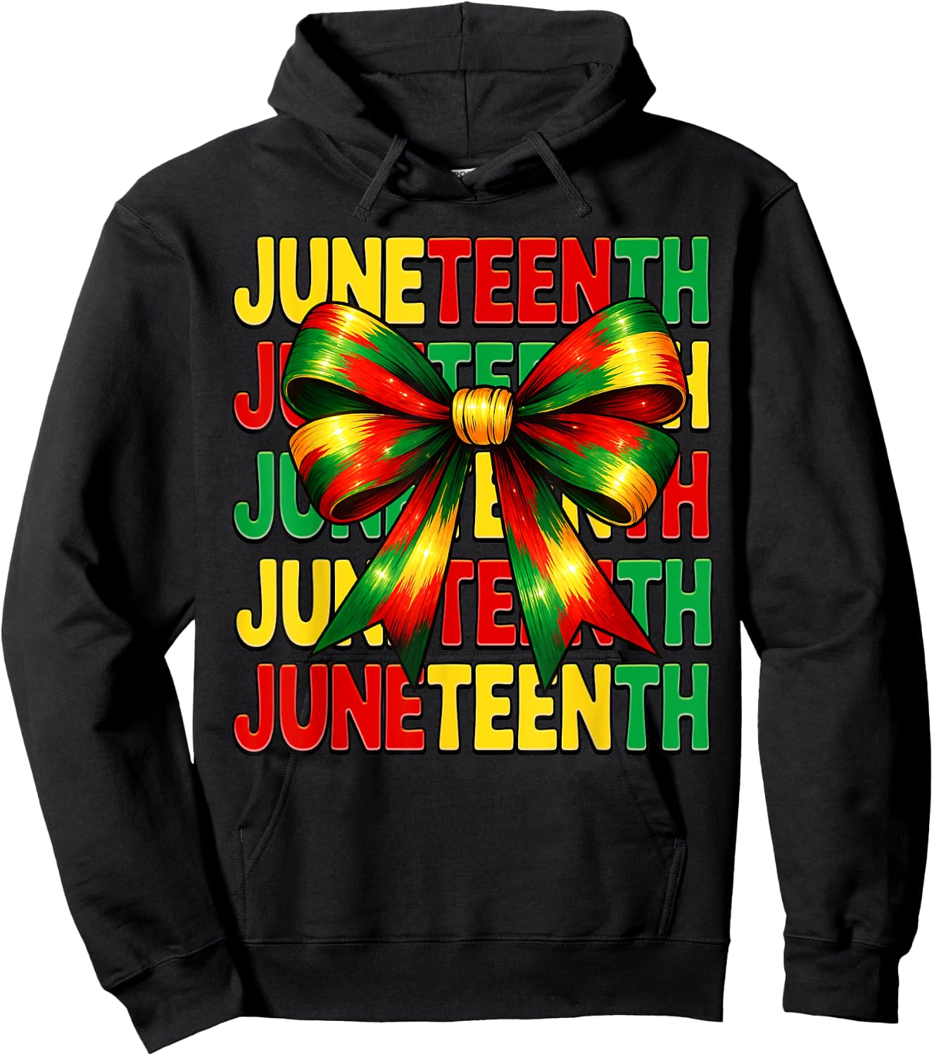 Juneteenth Coquette Bow African Girl Black History Month Hoodie - Hoodie | Black