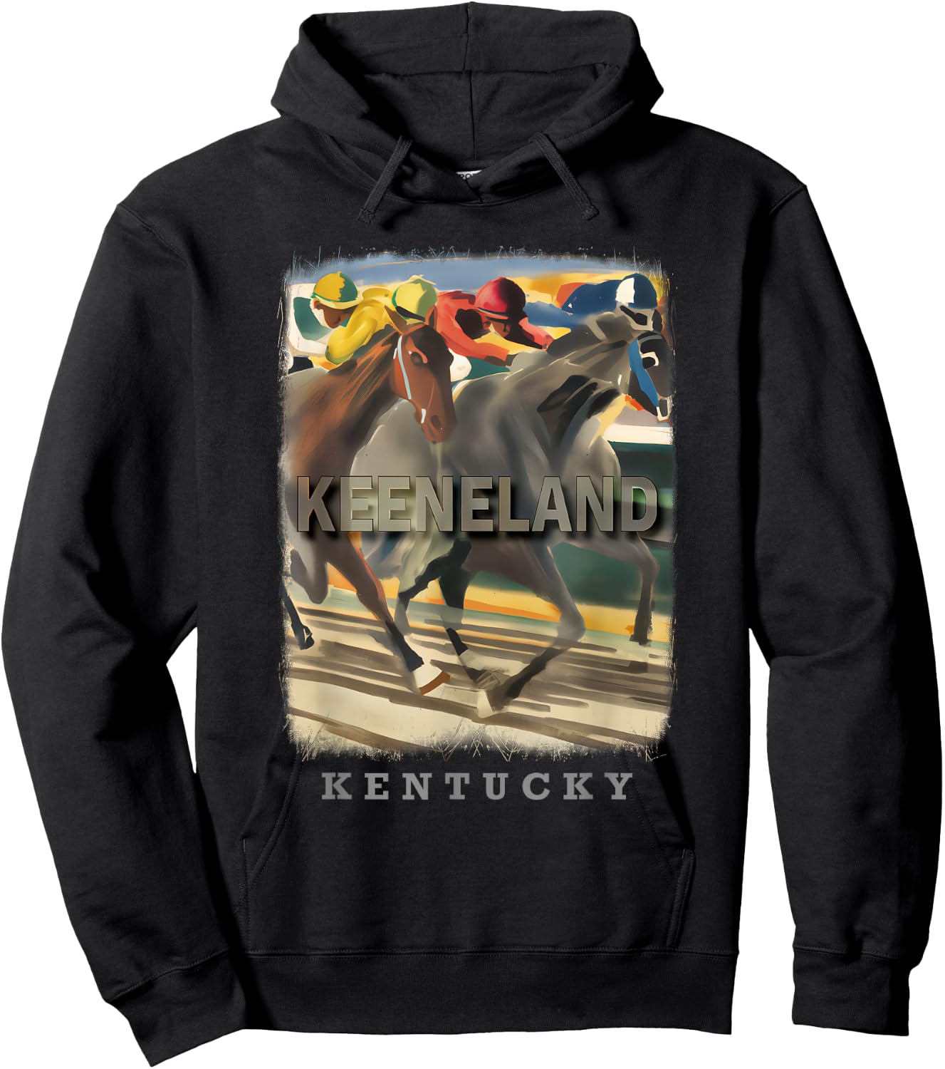 Keeneland Kentucky KY Horse Racing Excitement SD447 Hoodie - Hoodie | Black