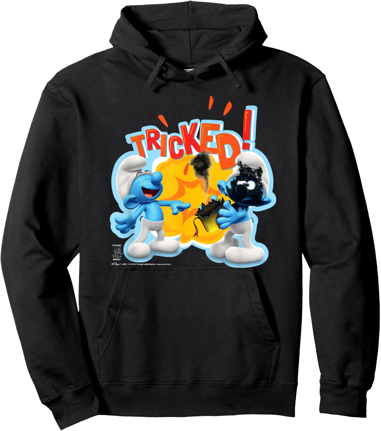 The Smurfs Jokey Exploding Present Tricked! Hoodie - Hoodie | Black