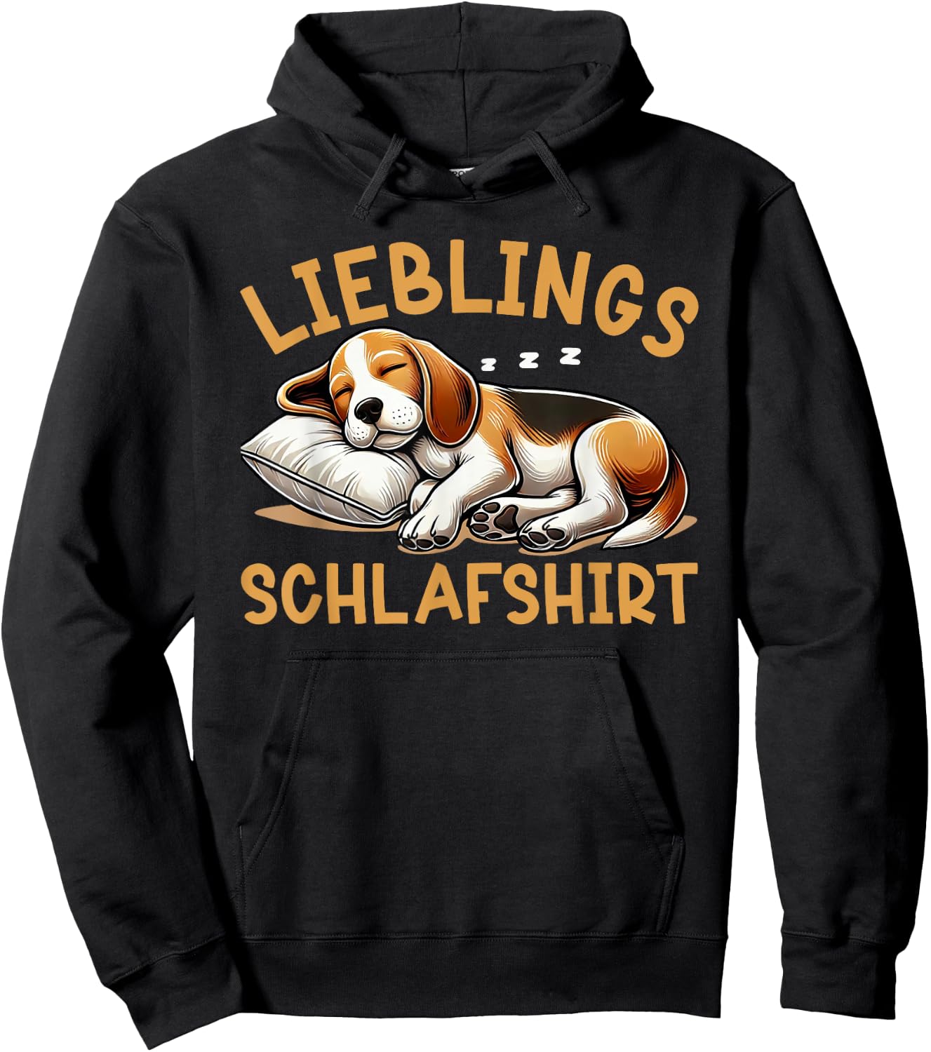 Official Sleep Shirt Funny Beagle Dog Pyjama , black Hoodie - Hoodie | Black