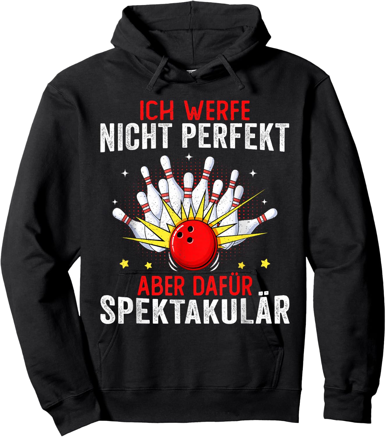Bowling Ball Bowling Shirt Men Women Funny Bowling , black Hoodie - Hoodie | Black
