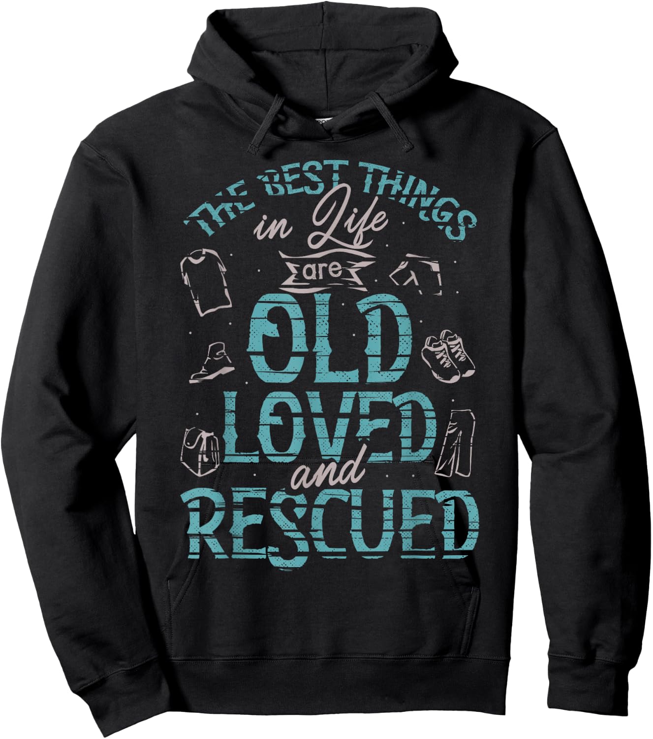 Thrifting Thrift Store Shop The Best Things In Life Hoodie - Hoodie | Black