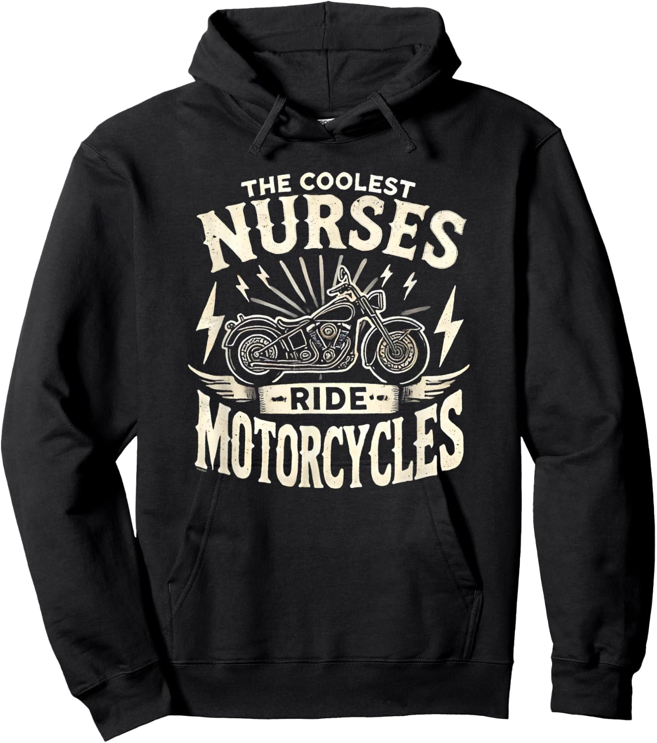 The Coolest Nurses Ride Motorcycles Biker Hoodie - Hoodie | Black