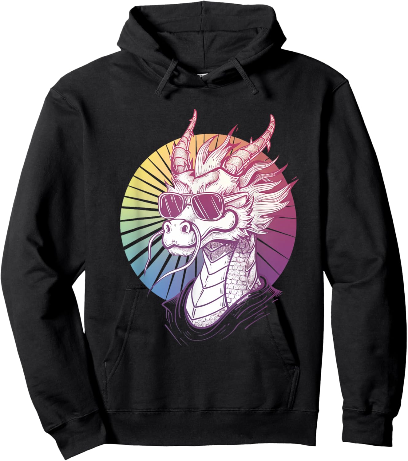 Frost Breath & Hot Shades: Icy Cool Dragon Hoodie - Hoodie | Black