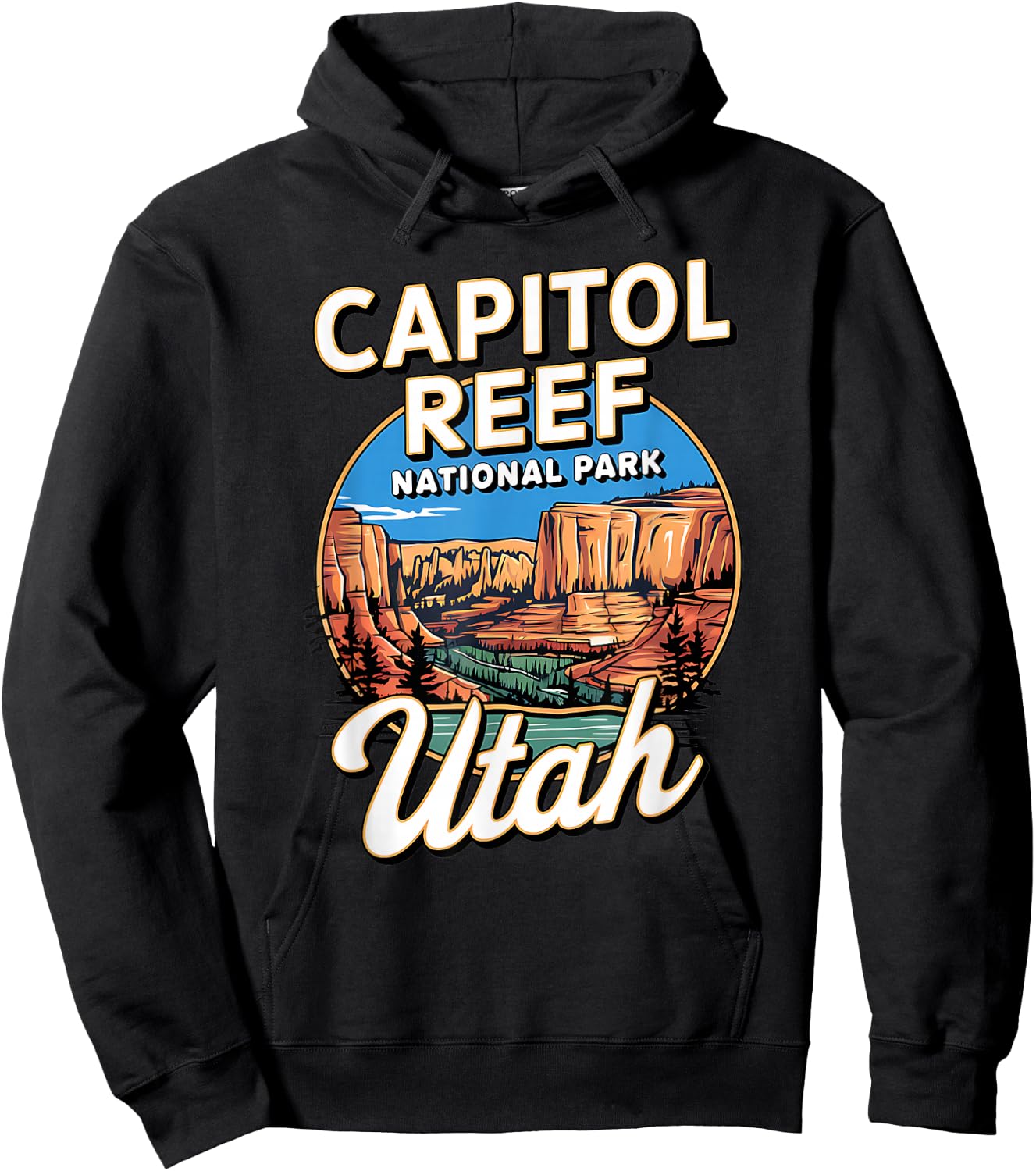 Capitol Reef National Park Utah Souvenir Hoodie - Hoodie | Black