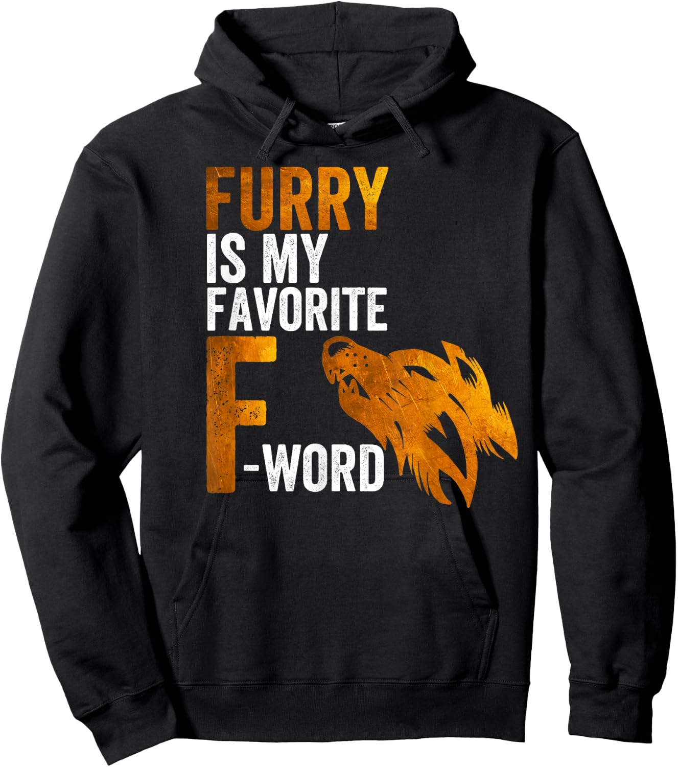 Funny Furry ist mein Lieblings-F-Word Fursuit Cosplay Furry Hoodie - Hoodie | Black