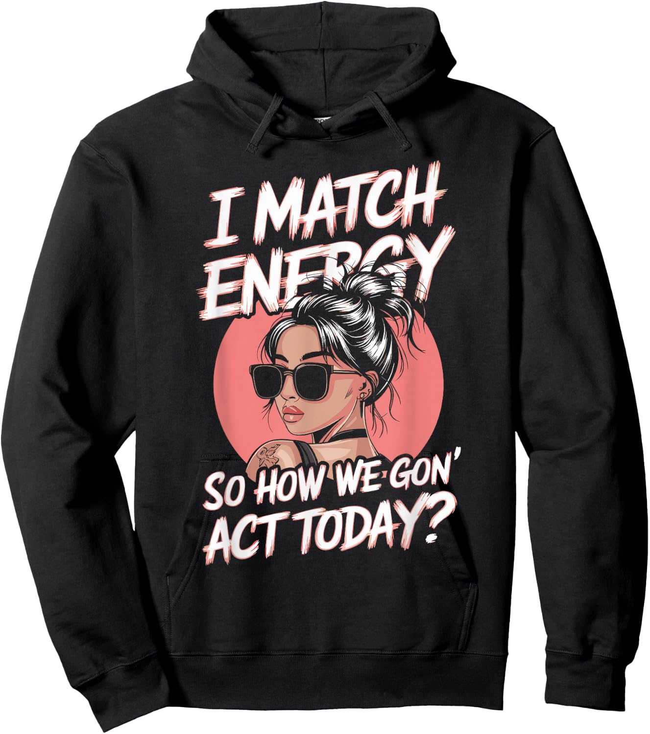 Funny Sarcasm Messy Buns Quotes for Busy Moms Hoodie - Hoodie | Black