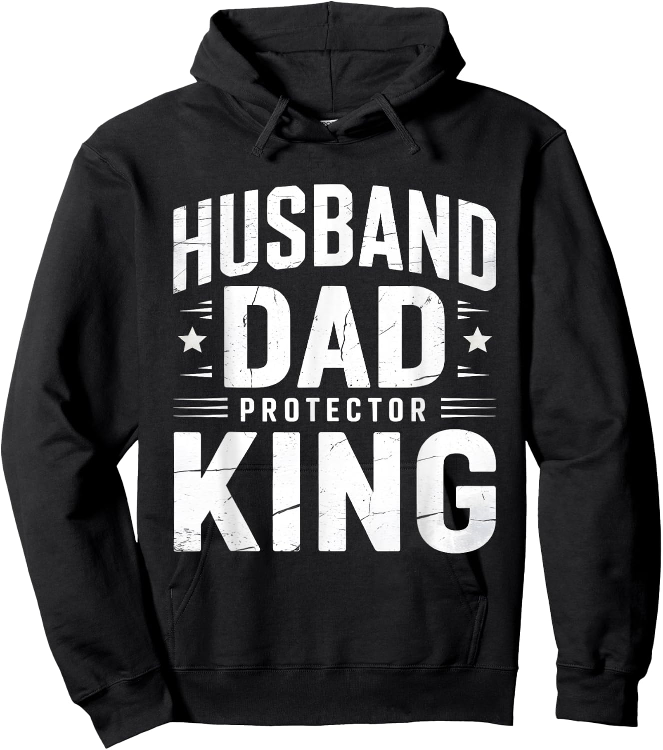 Husband Dad Protector King Fathers Day Hoodie - Hoodie | Black