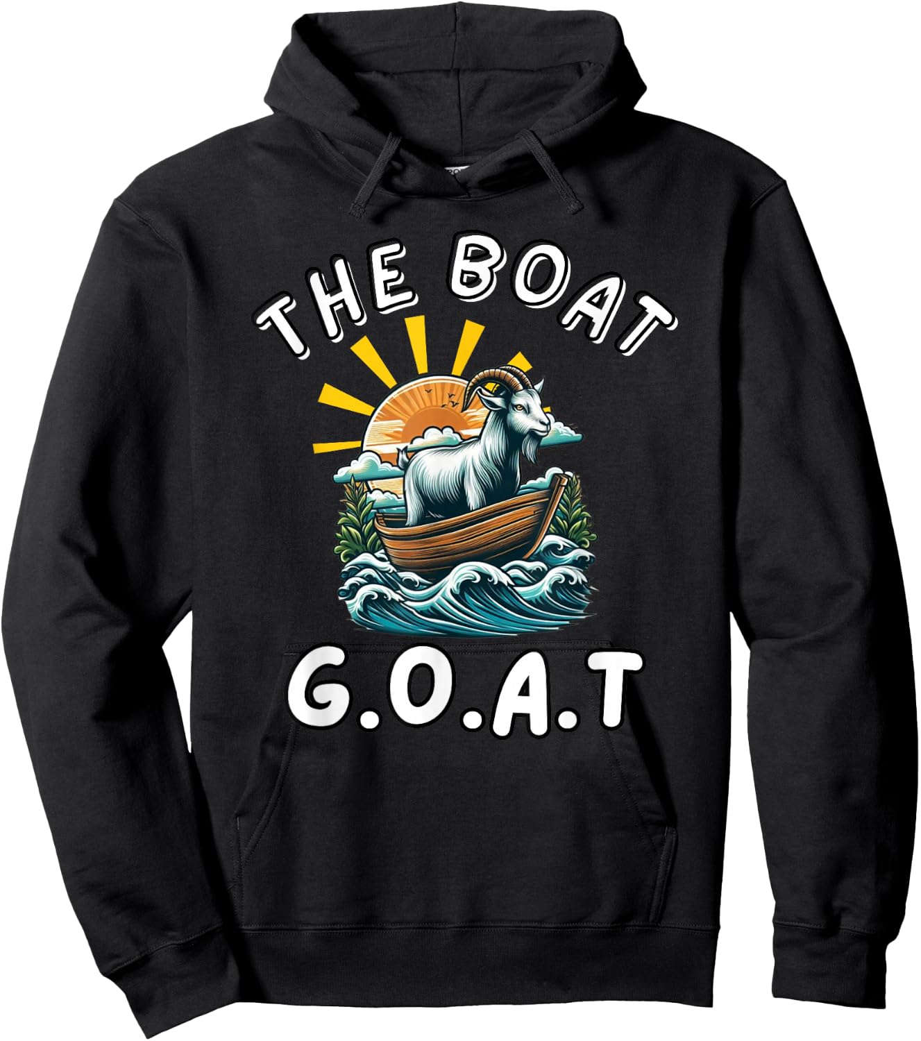 Novelty Sailor Boat Goat for Best Boater or Cadet Hoodie - Hoodie | Black