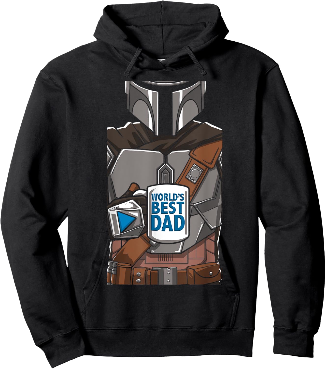 Star Wars The Mandalorian Father's Day World's Best Dad Mug Hoodie - Hoodie | Black