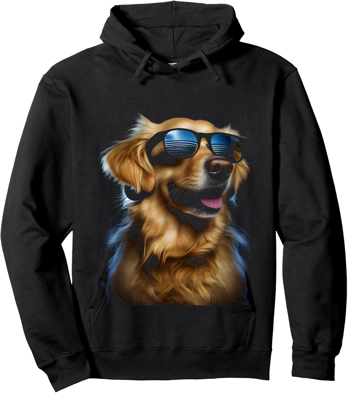 Golden retriever dog sunglasses dog fans retriever fans Hoodie - Hoodie | Black