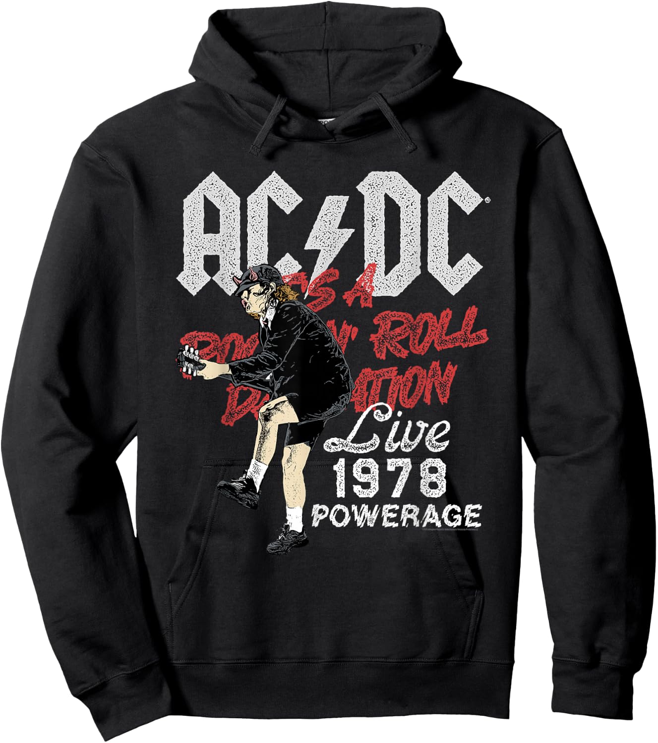 AC/DC Rock'n'Roll Damnation Live 1978 Powerage , black Hoodie - Hoodie | Black