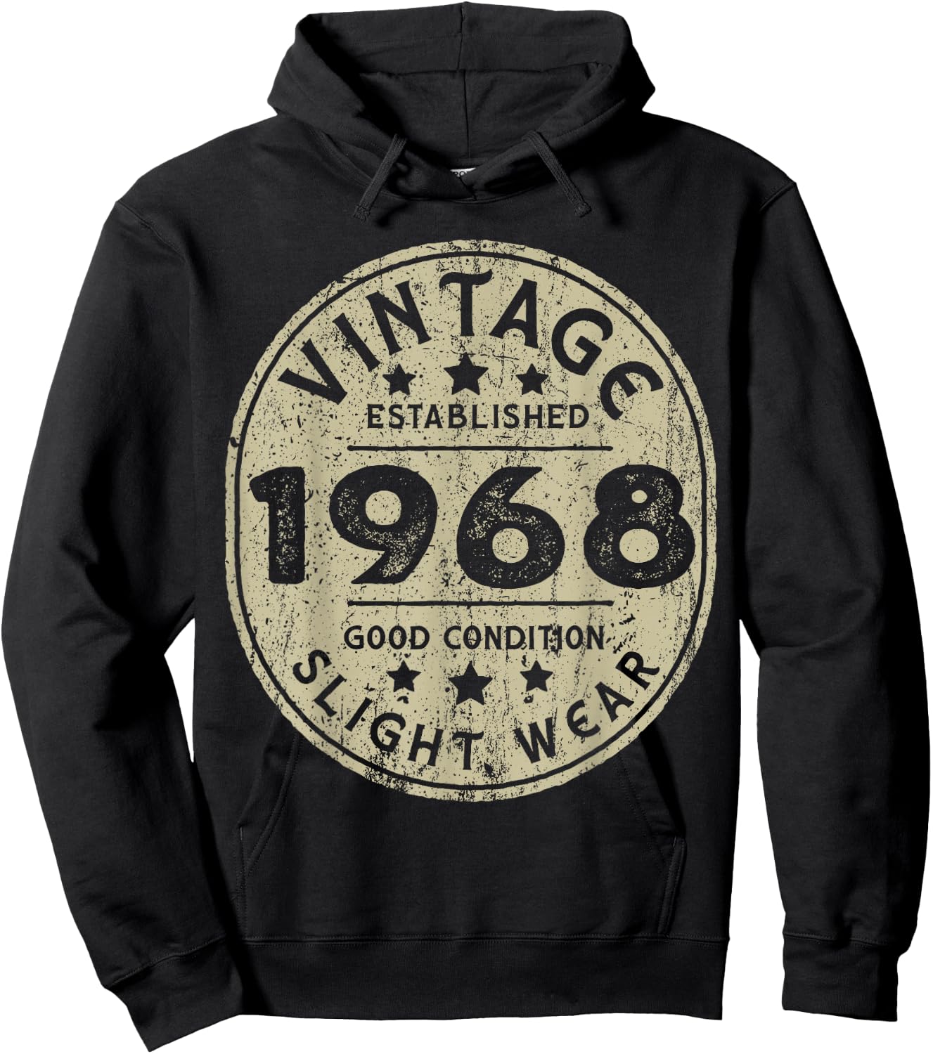 Vintage established 1968 55th Birthday Party Retro Men Hoodie - Hoodie | Black