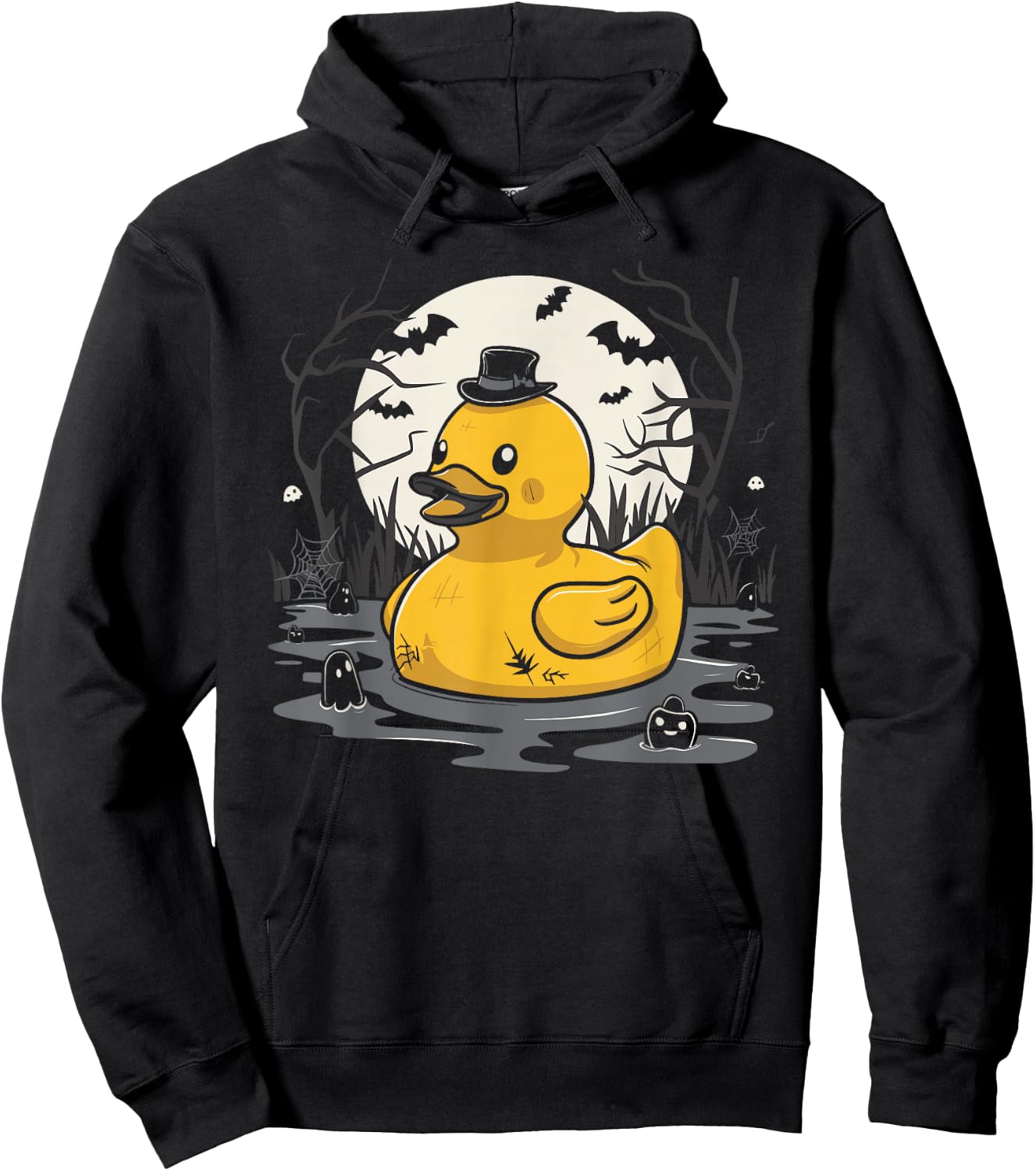 Rubber Duck Halloween Bath Duck Pumpkin Hoodie - Hoodie | Black
