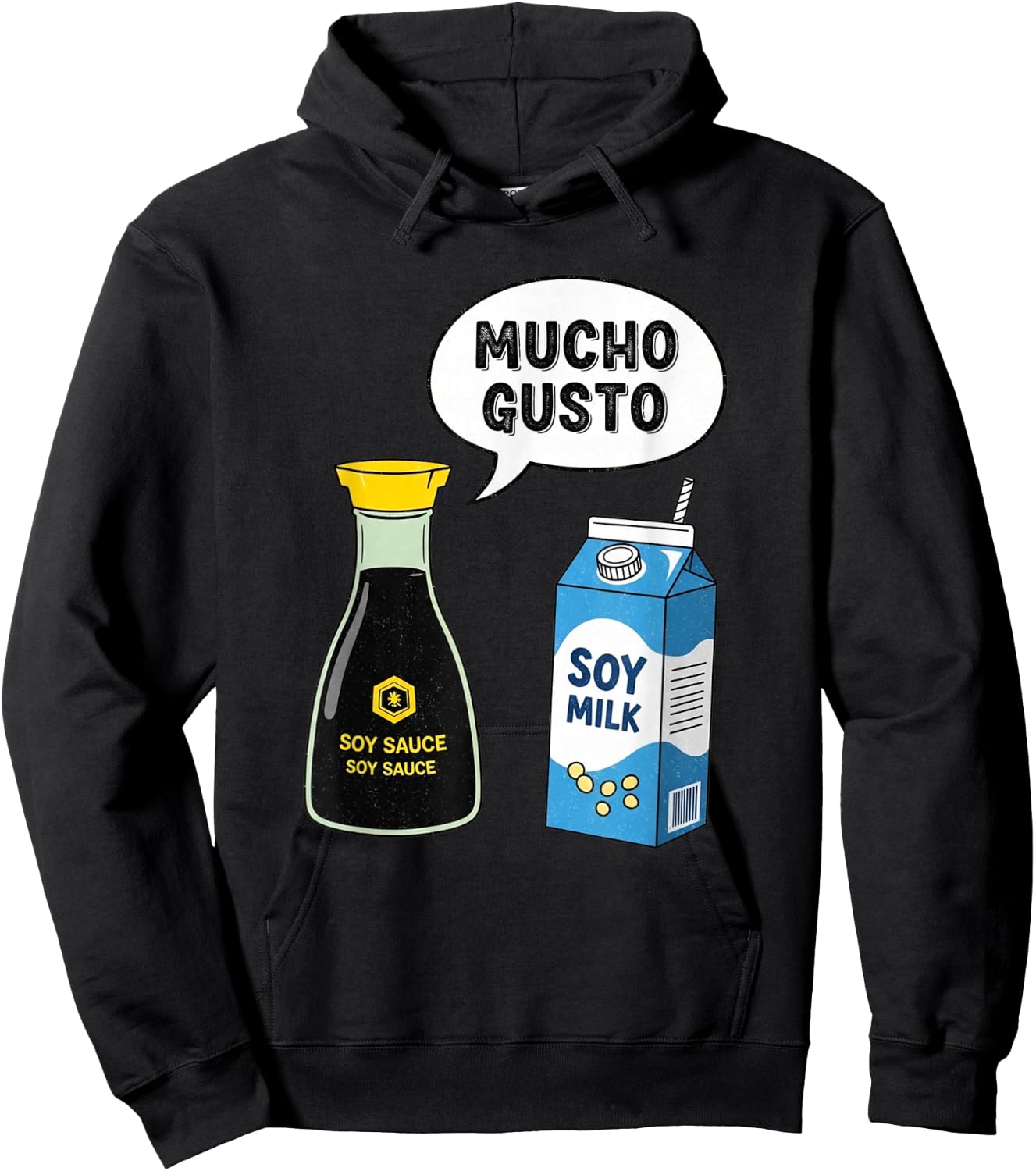 Mucho Gusto Soy Sauce Bilingual Teacher Milk Tea Hoodie - Hoodie | Black