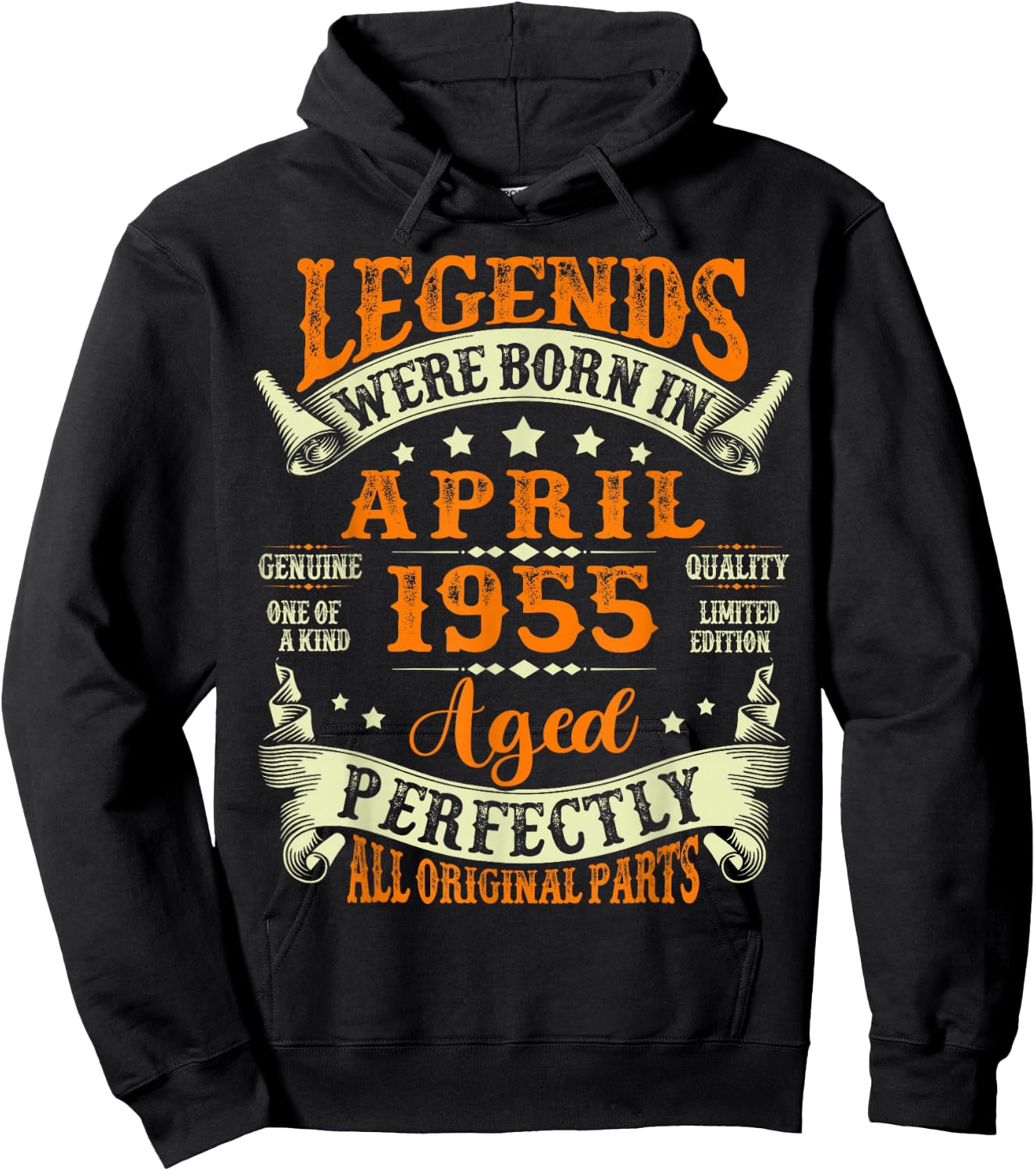 70 Years Old Legend since April 1955 70th Birthday Men Women Hoodie - Hoodie | Black