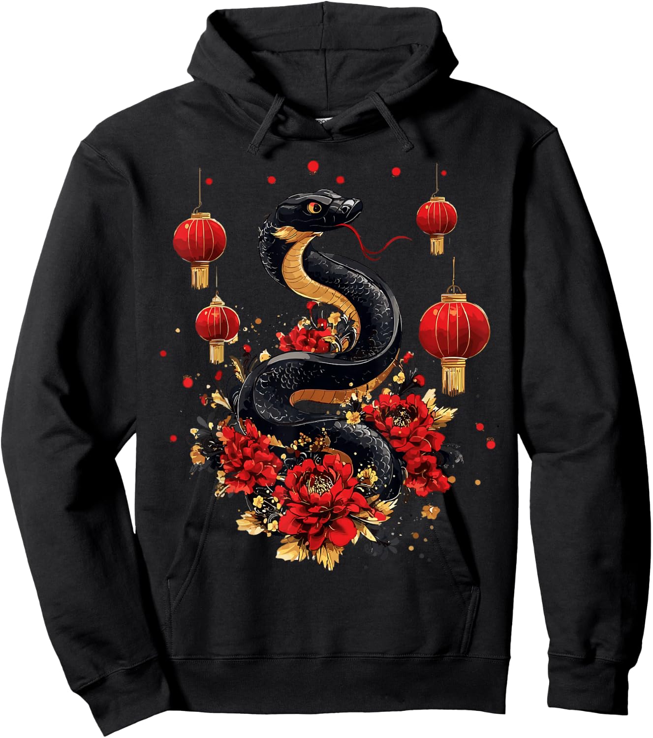 Year Of The Snake Zodiac Lunar Chinese New Year 2026 Hoodie - Hoodie | Black