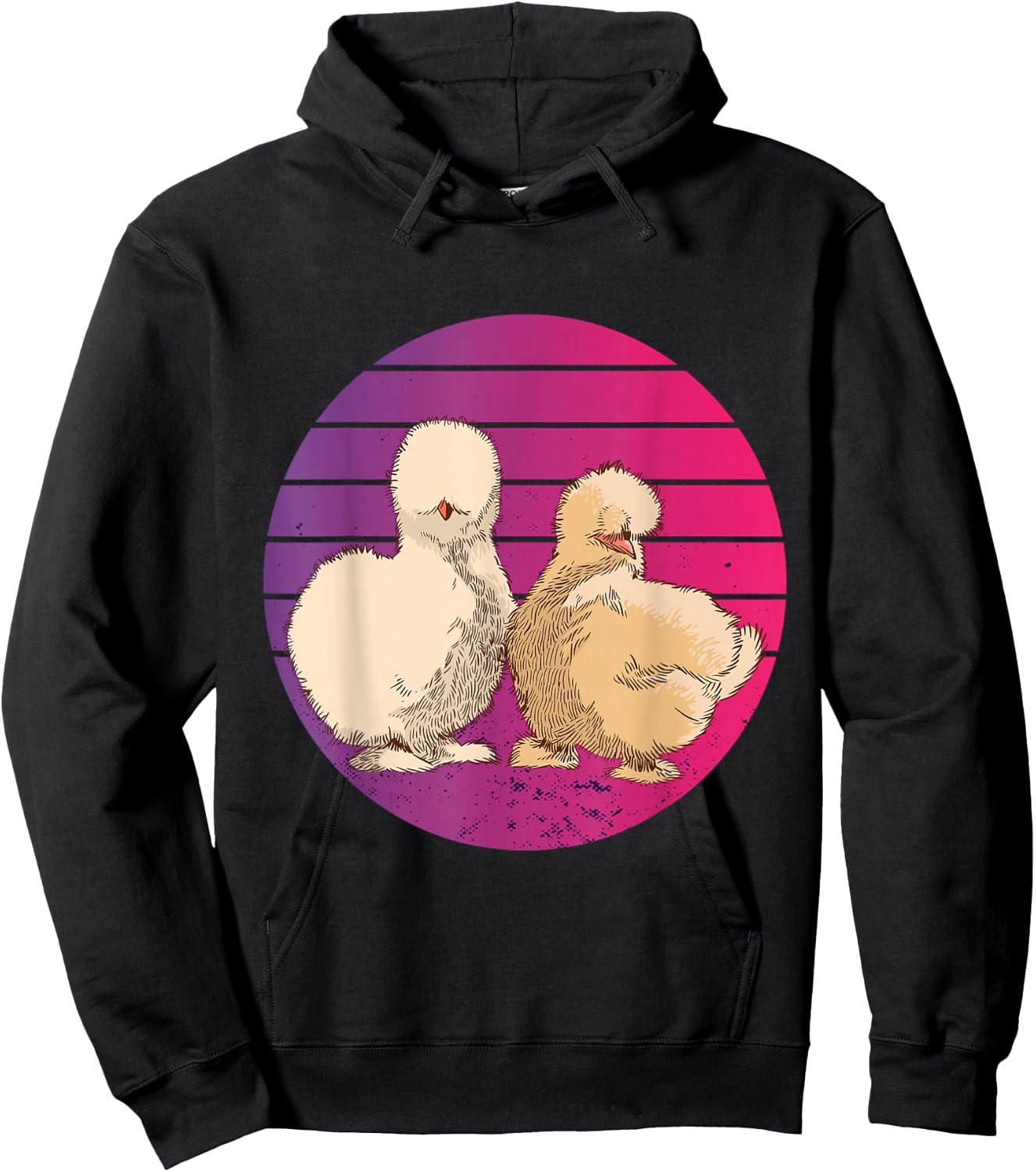 Silkies Vintage Silkie Chicken Silk Hen Retro animals nature Hoodie - Hoodie | Black