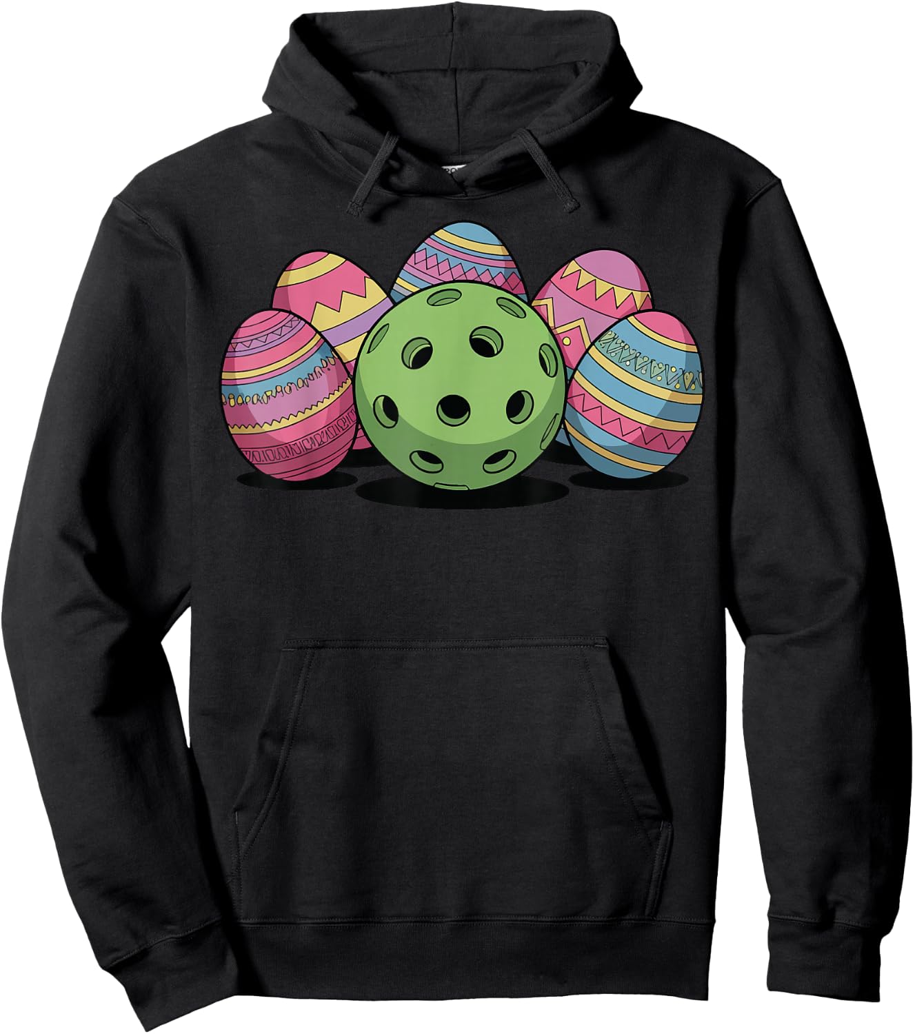 Pickleball Easter Hoodie - Hoodie | Black