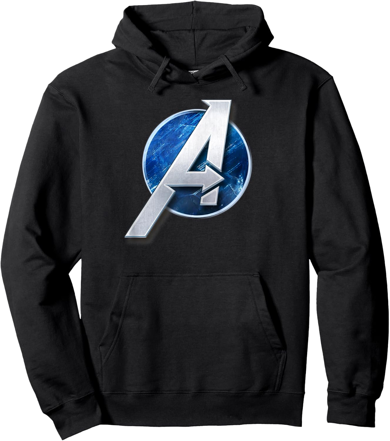 Marvel's Avengers Game Silver 'A' Logo Hoodie - Hoodie | Black