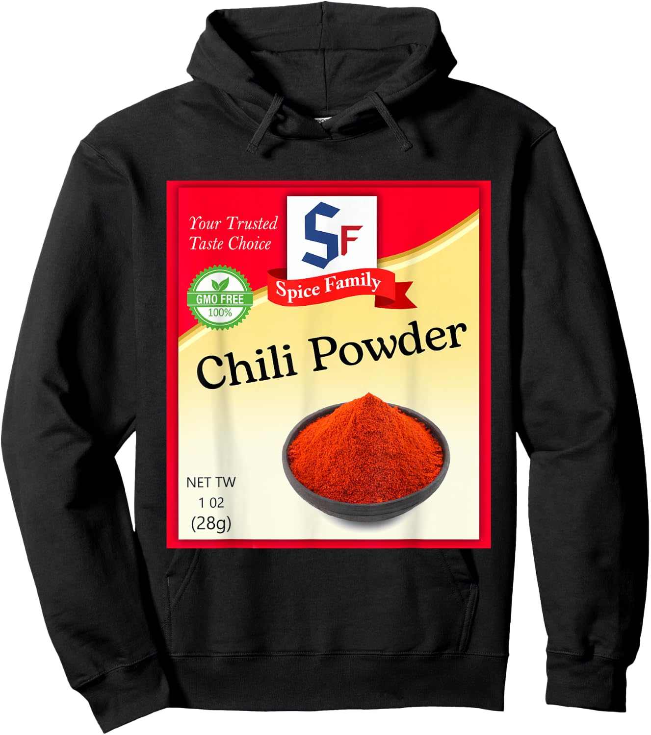 Chili Powder Condiment Costume Holiday Spice Costumes Hoodie - Hoodie | Black