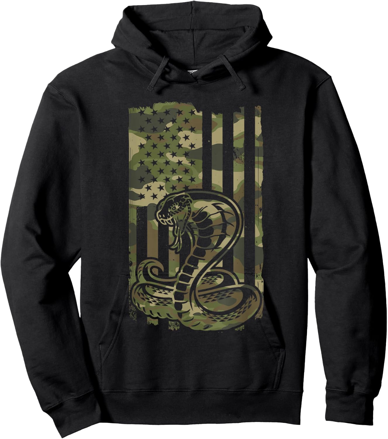 Snake Graphic Design - Python Snake Owner USA Flag 4th July Hoodie - Hoodie | Black