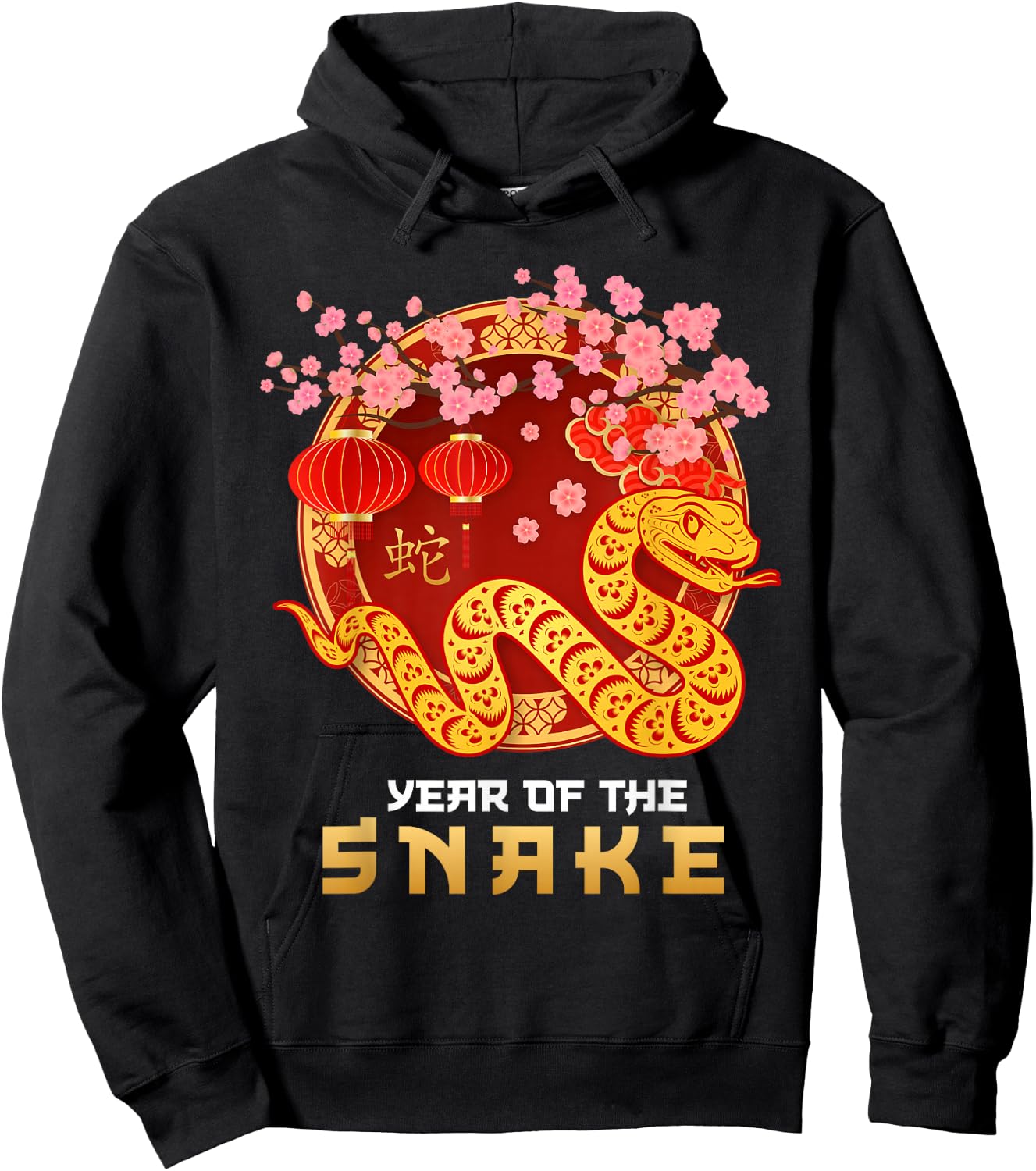 Lunar New Year Happy Chinese New Year of The Snake 2025 Hoodie - Hoodie | Black